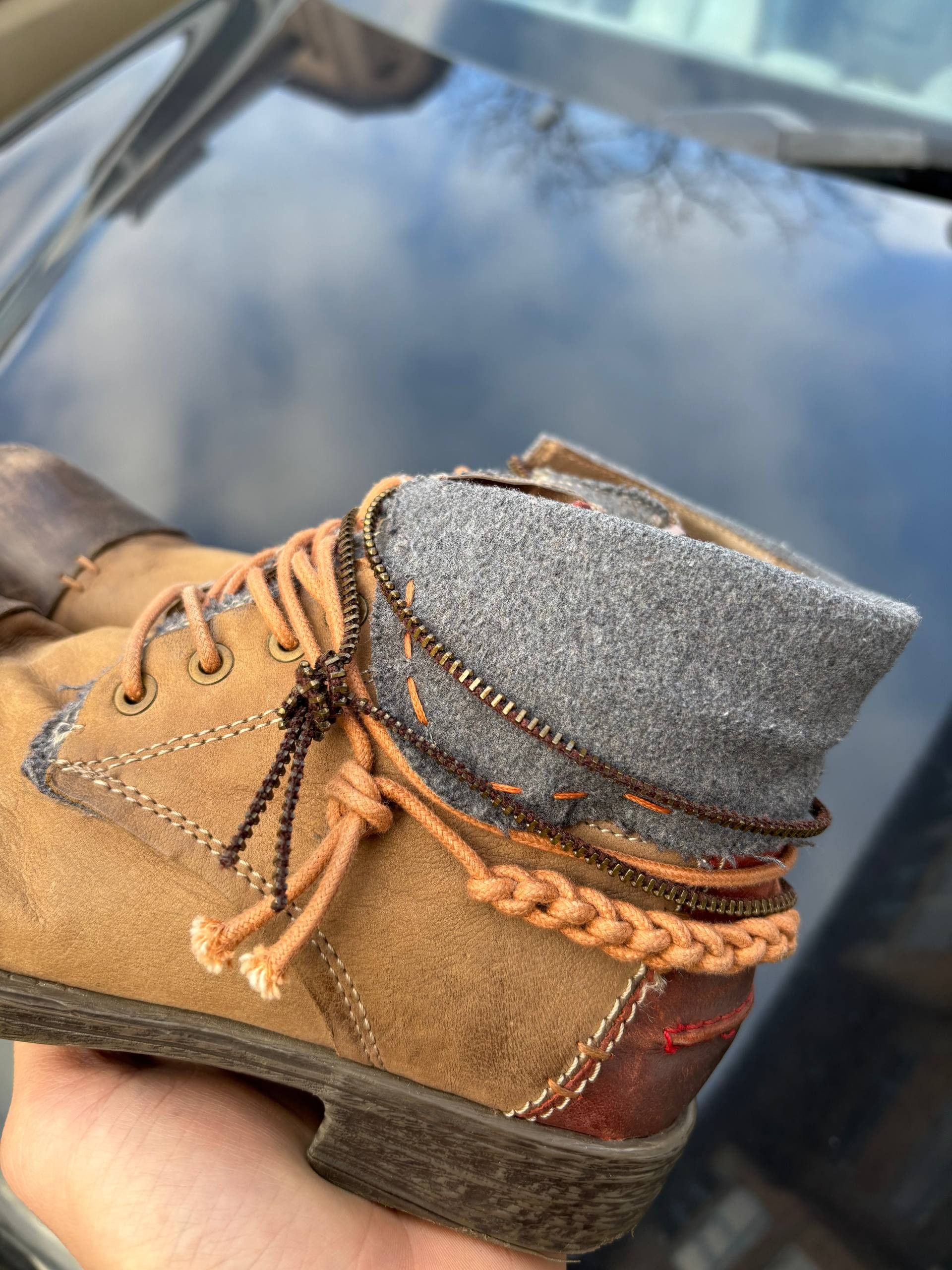 Japanese Brand VTG AS 98 IfSixWasNine Vibe Buggati Zip Leather Boots Size US 7 / IT 37 - 5 Thumbnail