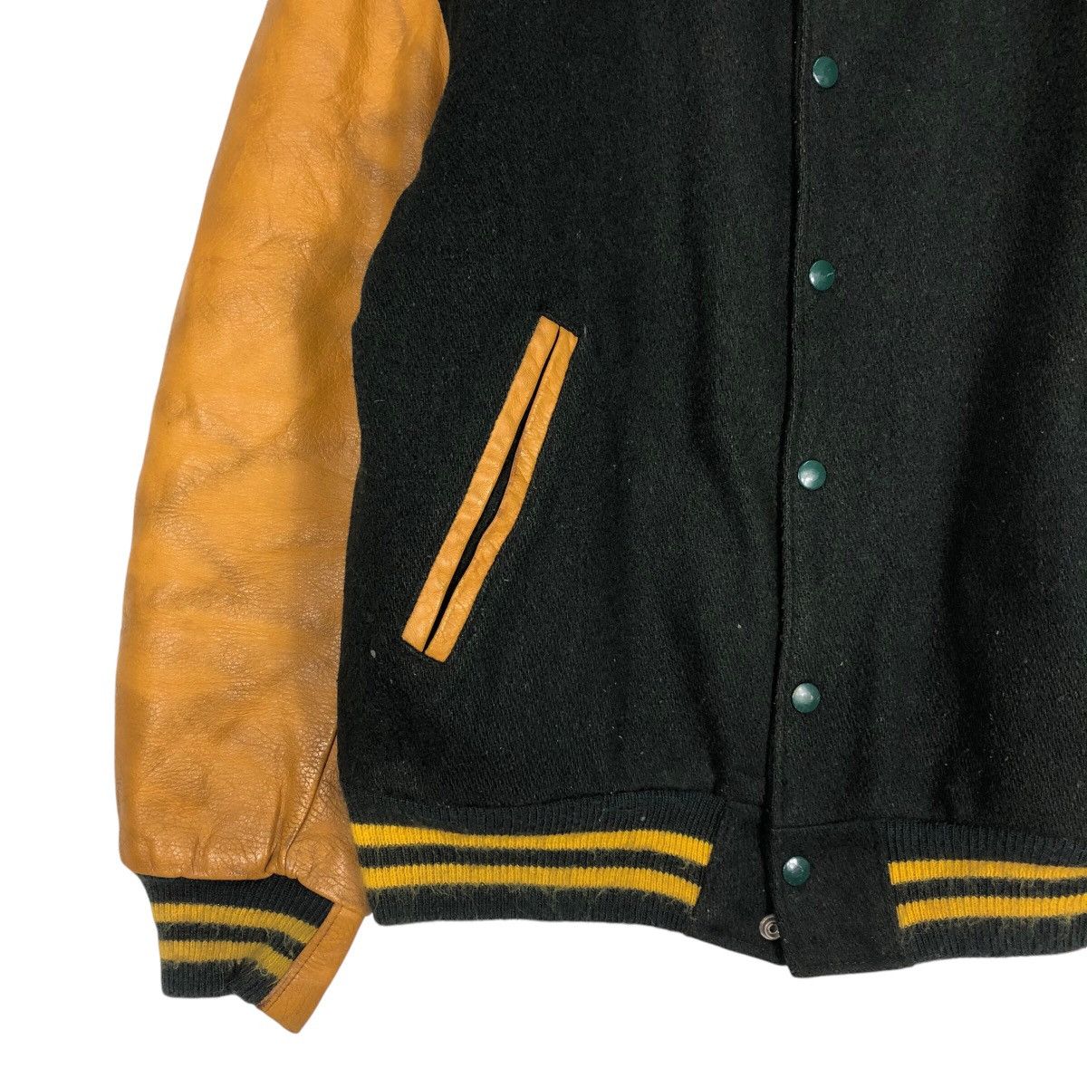 Golden Bear 📌Vintage Varsity Leather Jacket Golden Bear Made in Usa Size US L / EU 52-54 / 3 - 4 Thumbnail
