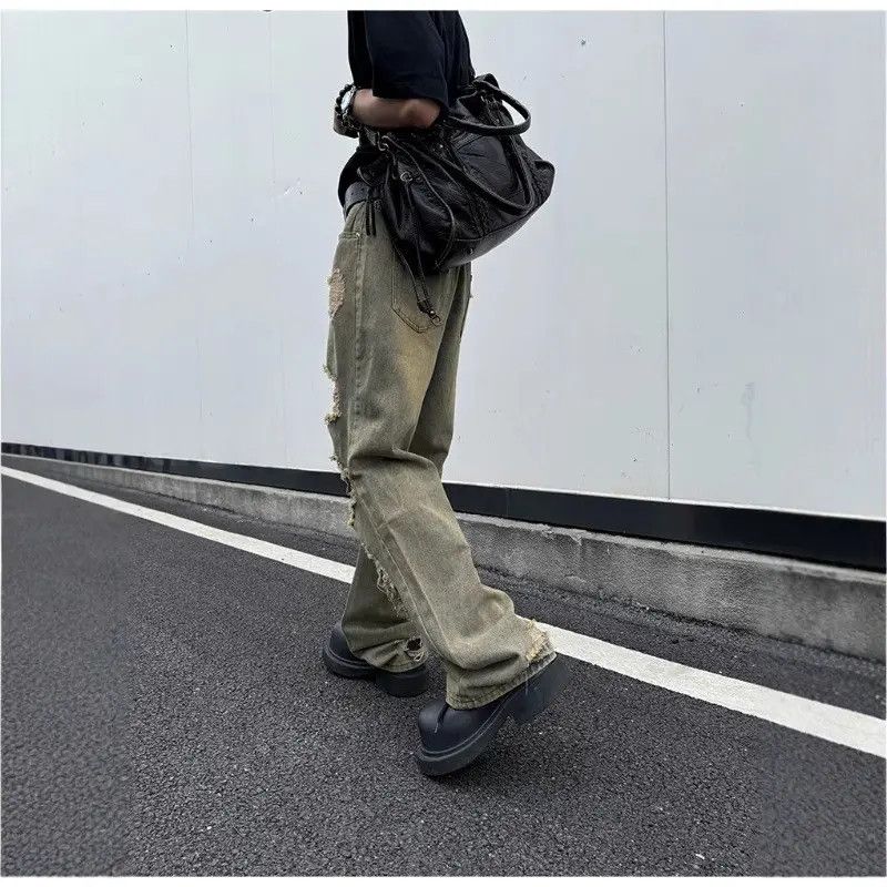Japanese Brand Retro loose high street loose casual jeans Size US 32 / EU 48 - 2 Thumbnail