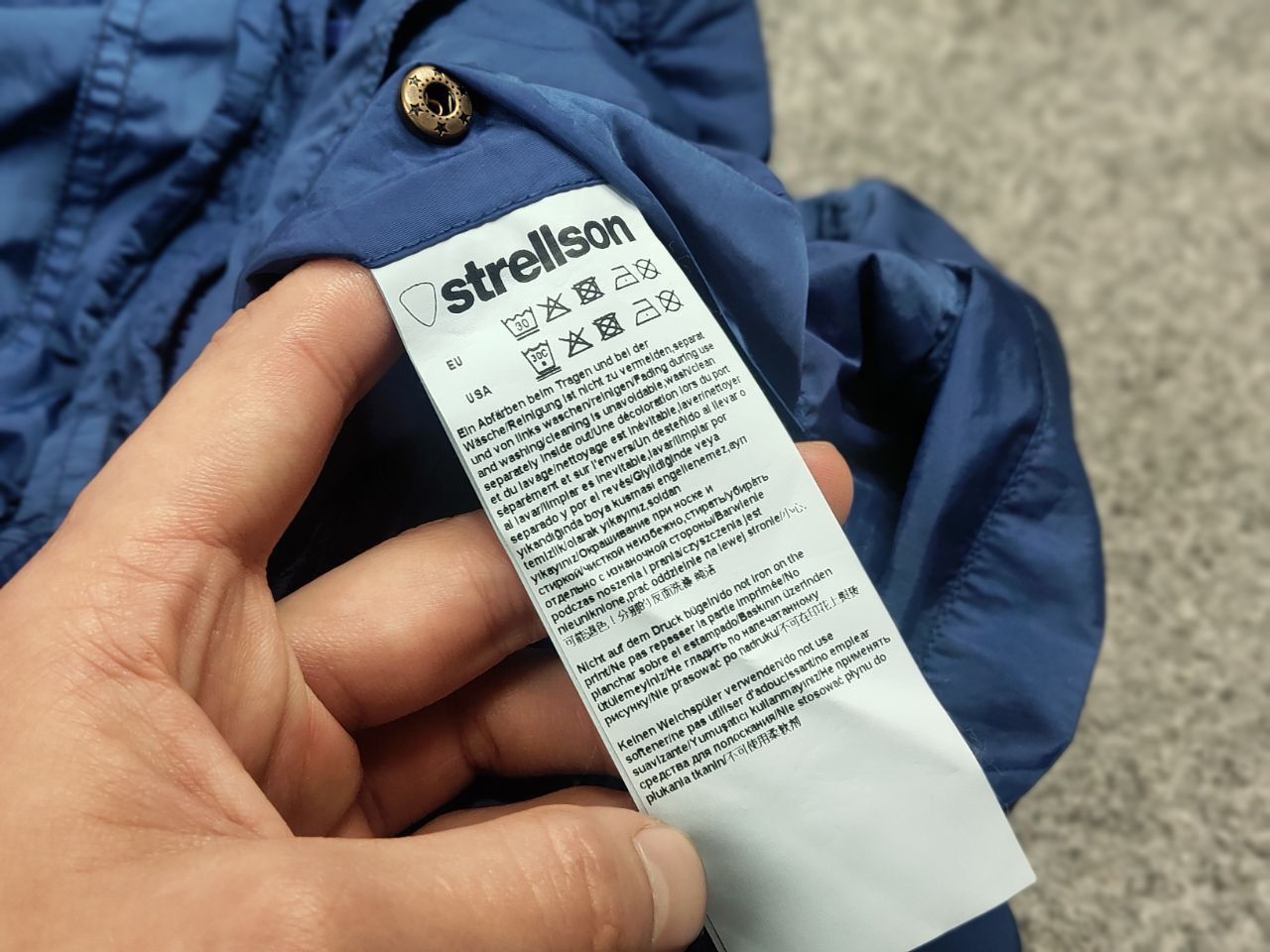 Strellson Strellson Design Nylon Polyamide Blue Pocket Zip Jacket Size US M / EU 48-50 / 2 - 13 Thumbnail