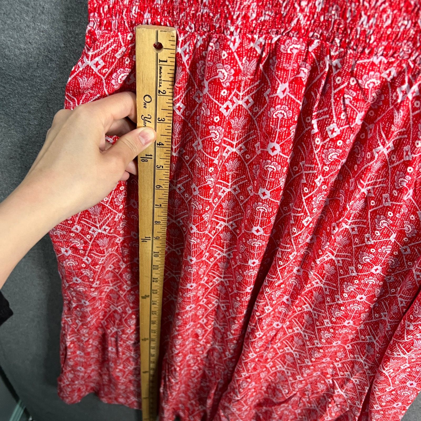 Other Destination 365 Short-Sleeve Midi Dress with Smo Red Size S / US 4 / IT 40 - 8 Thumbnail