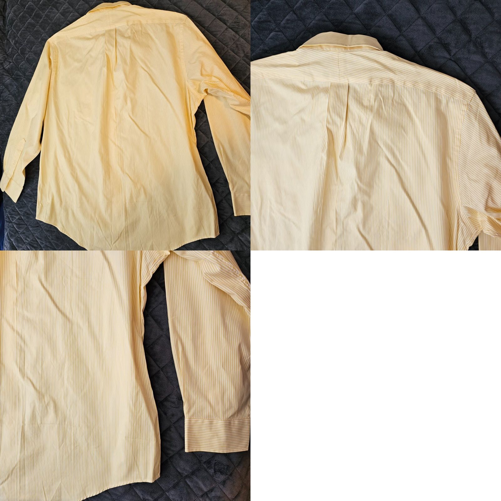 Lands' End Lands' End Button Down Shirt Mens Size 17 34 Yellow Stripe Long Sleeve Regular Dress Shirt Size US XL / EU 56 / 4 - 8 Thumbnail