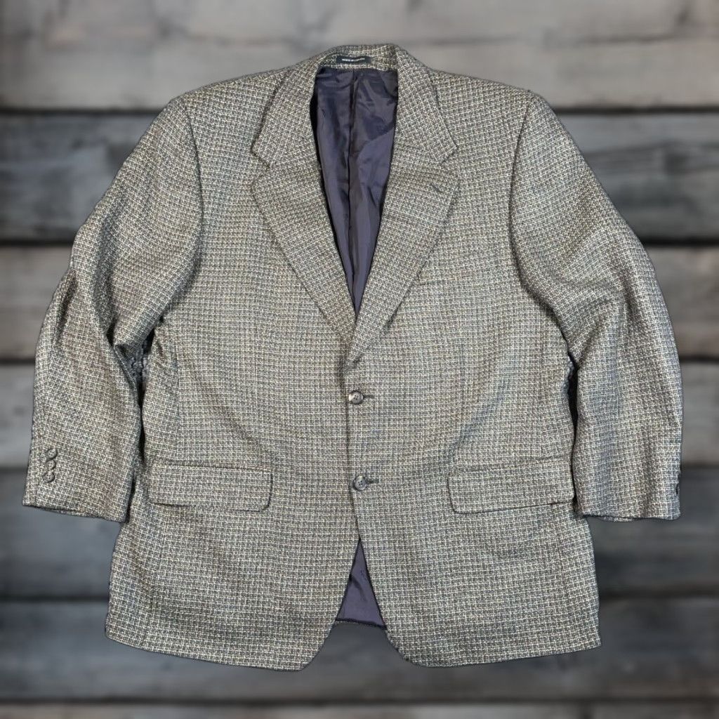 Yves Saint Laurent VINTAGE Yves Saint Laurent Sport Coat Men's 46 Brown Silk Wool Two-Button Jacket Size US S / EU 44-46 / 1 - 1 Thumbnail