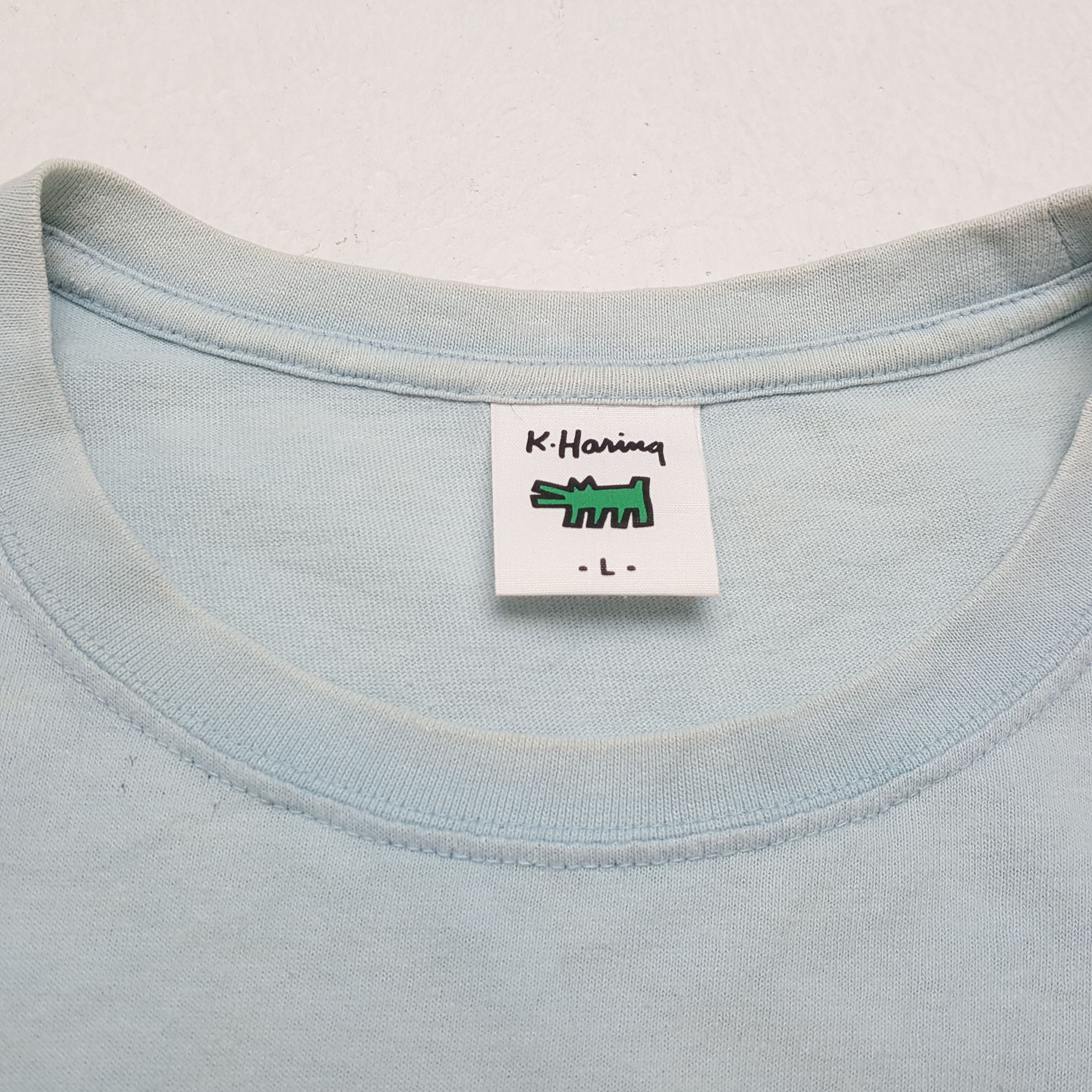 Keith Haring × Vintage KEITH HARING Center Design Streetwear Style Tshirt Size US L / EU 52-54 / 3 - 8 Thumbnail