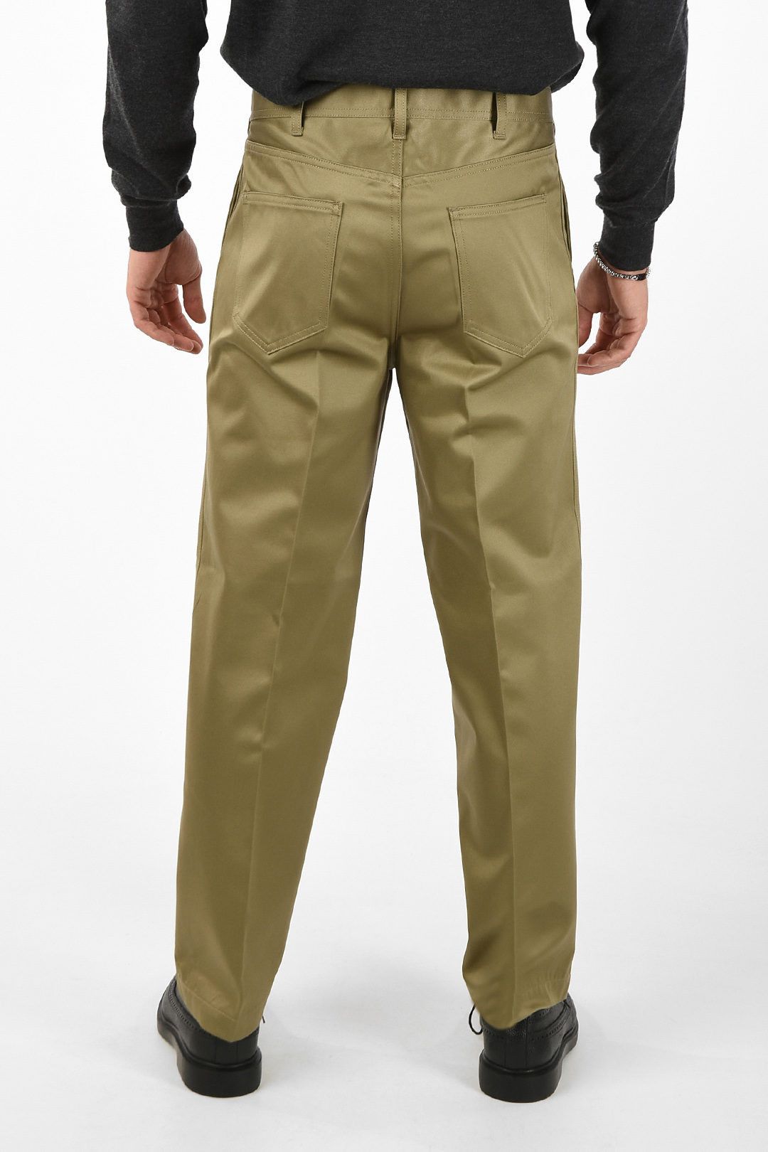 Celine og1mm0825 Cotton Straight Pant In Beige Size US 36 / EU 52 - 2 Thumbnail