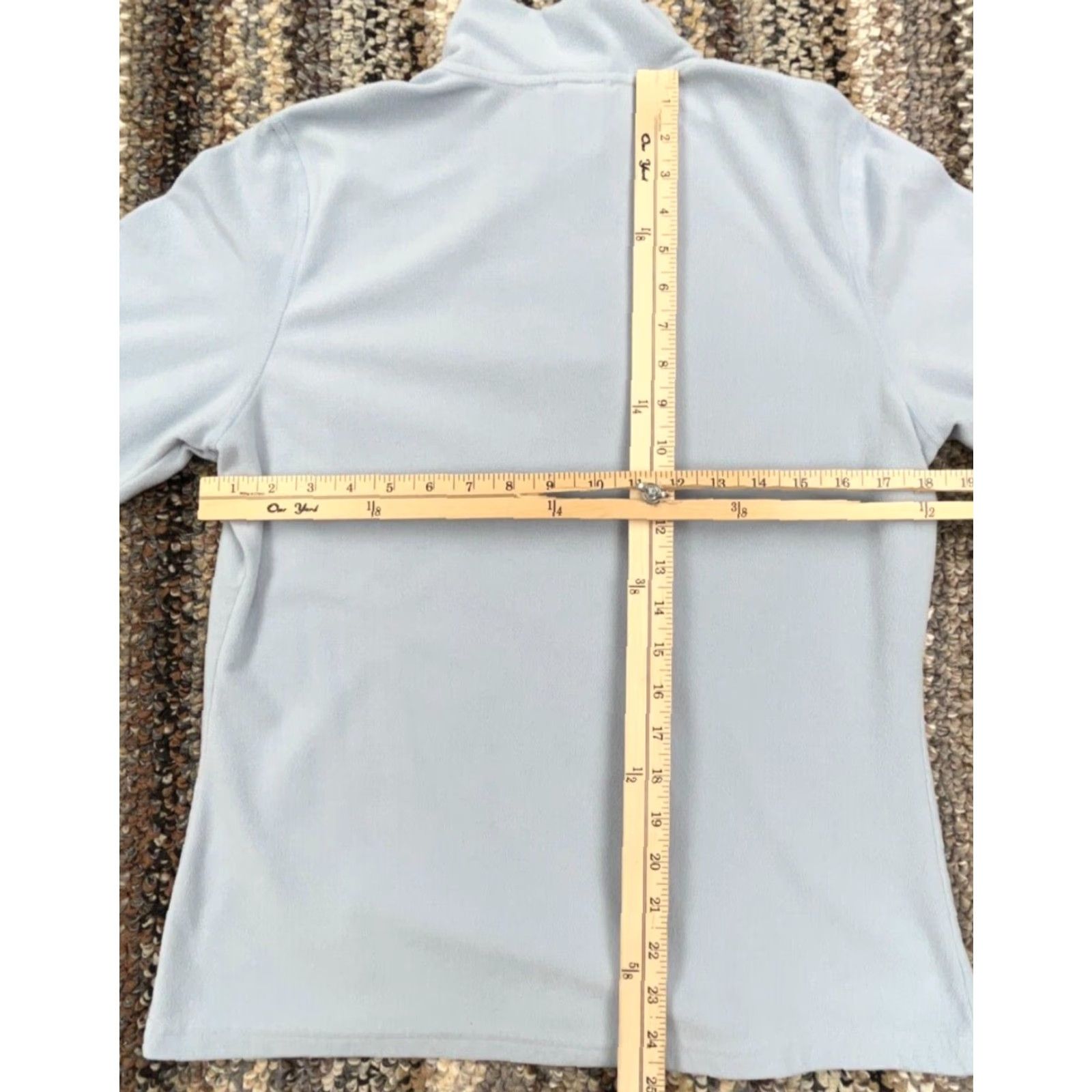 The North Face The North Face Pullover Sweater Women Large Light Blue 1/4 Zip TKA 100 Cap Sleeve Long Sleeve Mock Neck Fleece Polyester Blue Size L / US 10 / IT 46 - 5 Thumbnail