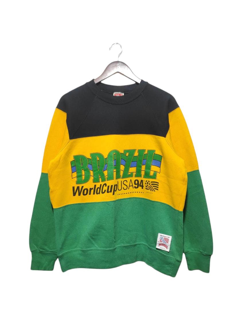 Nutmeg Vintage 90s Brazil Team World Cup USA 94 Sweatshirt | M Size US M / EU 48-50 / 2 - 1 Thumbnail