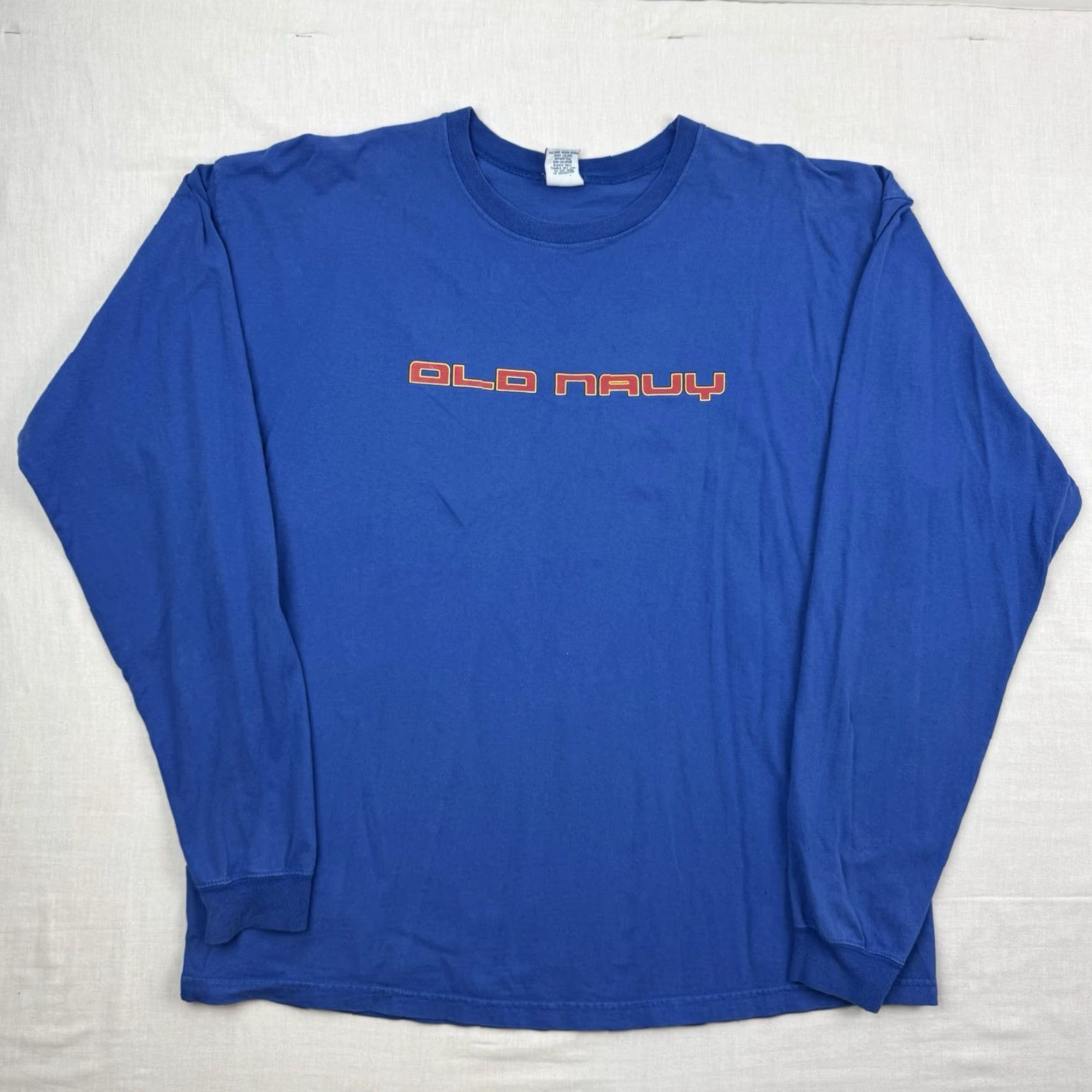 Old Navy VINTAGE Old Navy Long Sleeve T-Shirt Adult XL Blue Grunge 90s Mens Size US XL / EU 56 / 4 - 4 Thumbnail