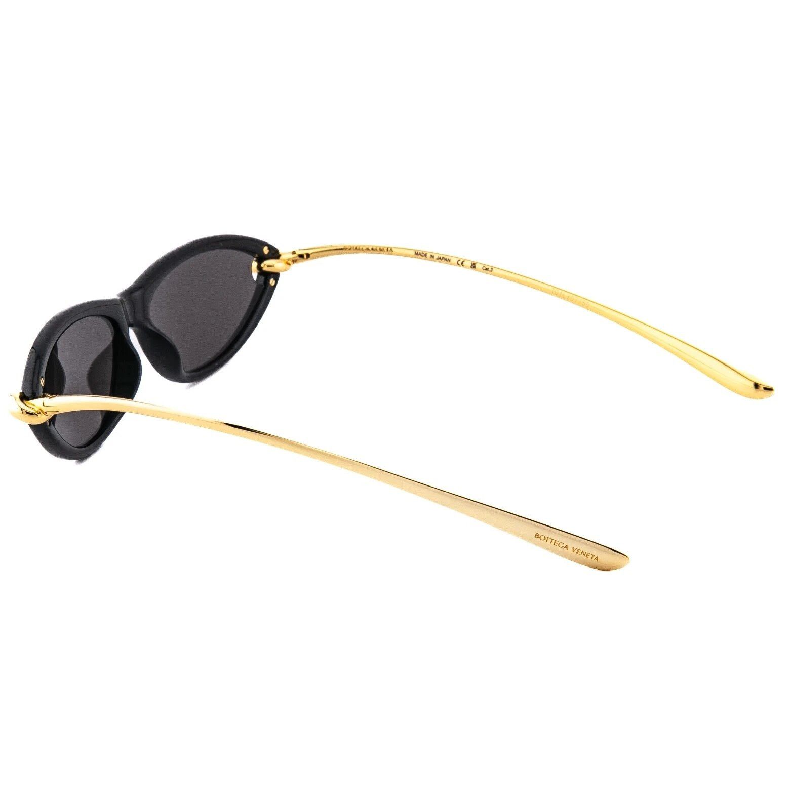Bottega Veneta BOTTEGA VENETA KNOT Cat BV1390S Gold Black Narrow 1390 001 Size ONE SIZE - 3 Thumbnail