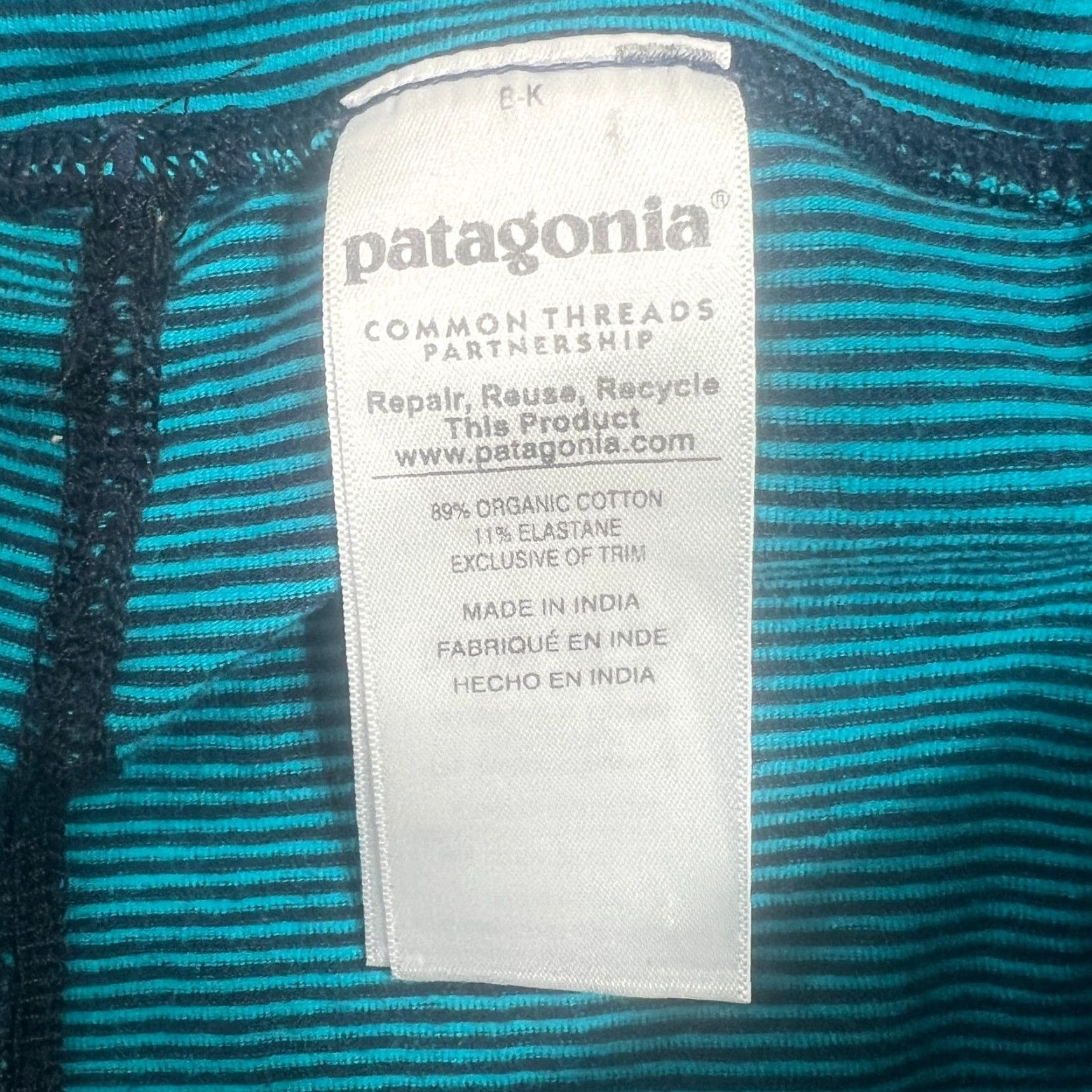 Patagonia Patagonia Leggings Womens Small Blue Striped Stretch Gorpcor Size 28" / US 6 / IT 42 - 6 Thumbnail