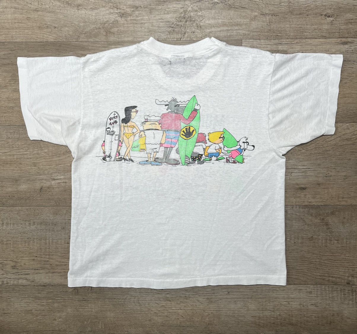 Cartoon Network × Disney × Vintage Vintage rocky and Bullwinkle surf shirt cartoon Size US L / EU 52-54 / 3 - 3 Thumbnail