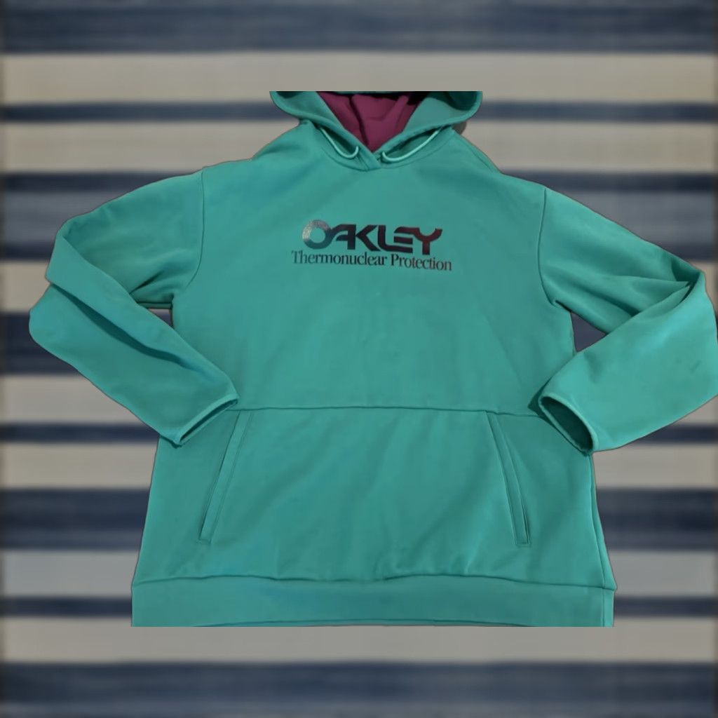 Oakley Oakley Hooded Pullover Hoodie Sweatshirt 2XL Green Men Long Sleeve Fleece Solid Thermonuclear Protection Size US XXL / EU 58 / 5 - 1 Thumbnail