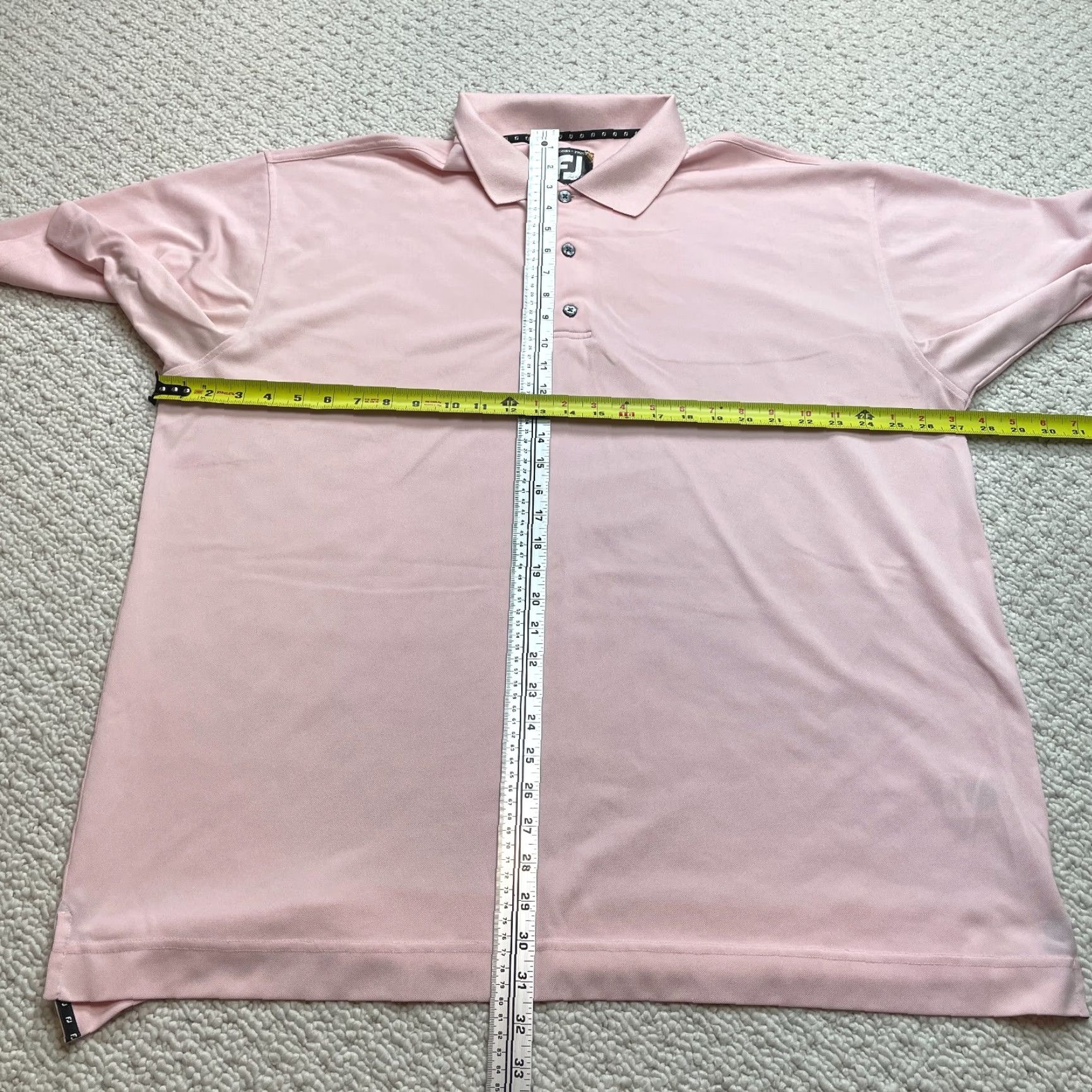 Vintage FJ Pro Dry Pique Polo Shirt 2XL Light Pink Golf Short Sleeve Mens Size US XXL / EU 58 / 5 - 6 Thumbnail