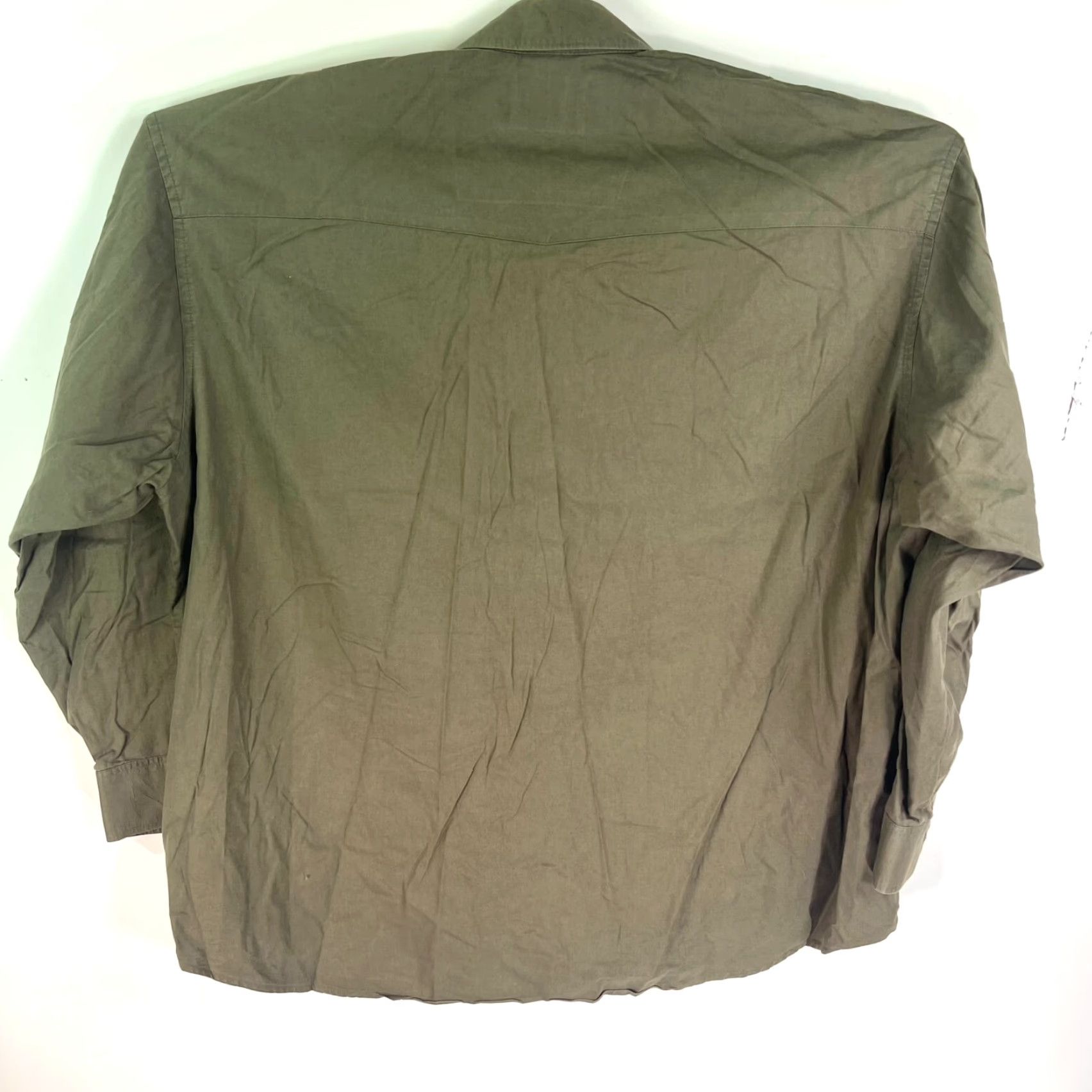 Wrangler Wrangler 20X Shirt Size 18.5 35 Green Long Sleeve Button-Up Pocket Mens Size US XXL / EU 58 / 5 - 6 Thumbnail