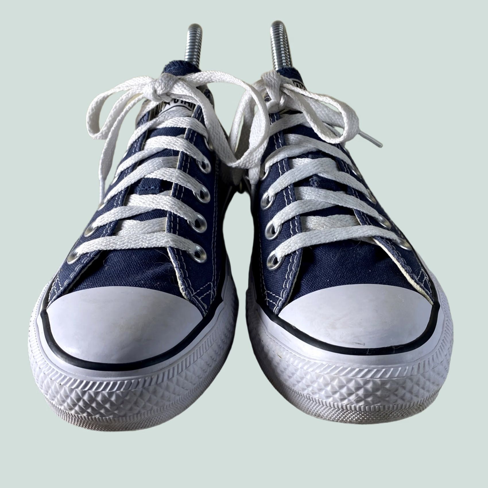Converse Converse Allstar Low Blue Wm 7 Mens 5 Shoes Sneaker Unisex Adults White 7 Athletic Low Top Smart Casual Size US 7 / EU 40 - 1 Thumbnail