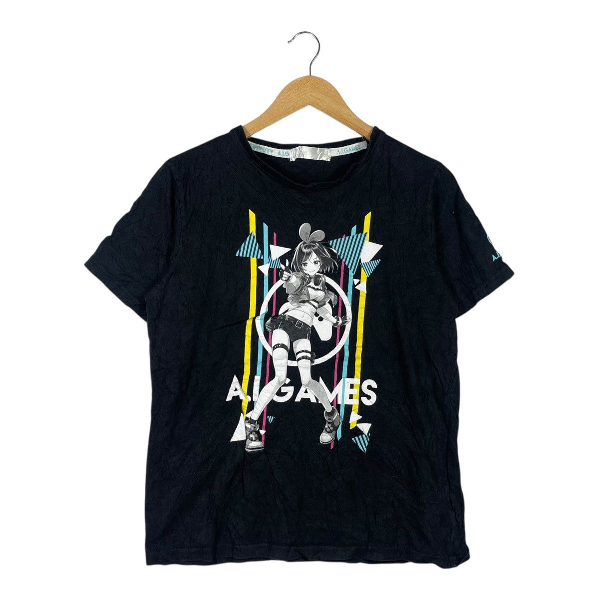 Anime A.I.GAMES Anime Girl Graphic T-Shirt | Japanese Streetwear Size L / US 10 / IT 46 - 1 Thumbnail
