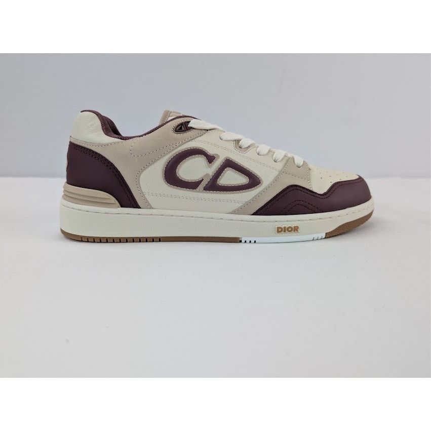 Dior o1rshd1 Leather Low Top Sneaker in Beige / Viole Size US 10 / EU 43 - 4 Thumbnail