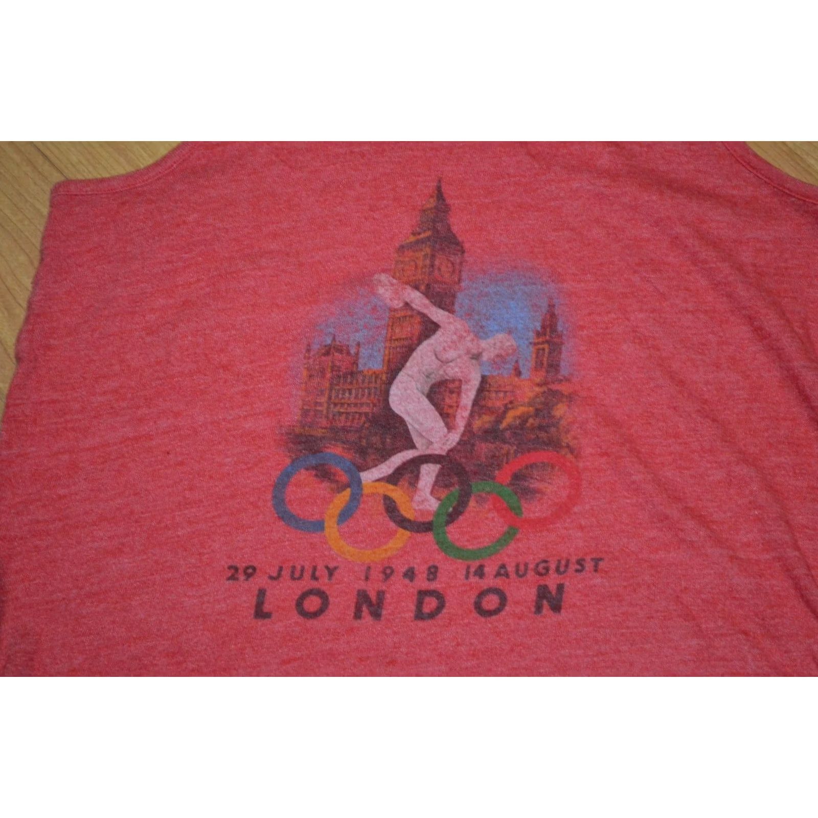Etro Bay Island Red Olympics Tank Top Small London 1948 Olympics Discobolus Rayon Womens Size S / US 4 / IT 40 - 2 Thumbnail