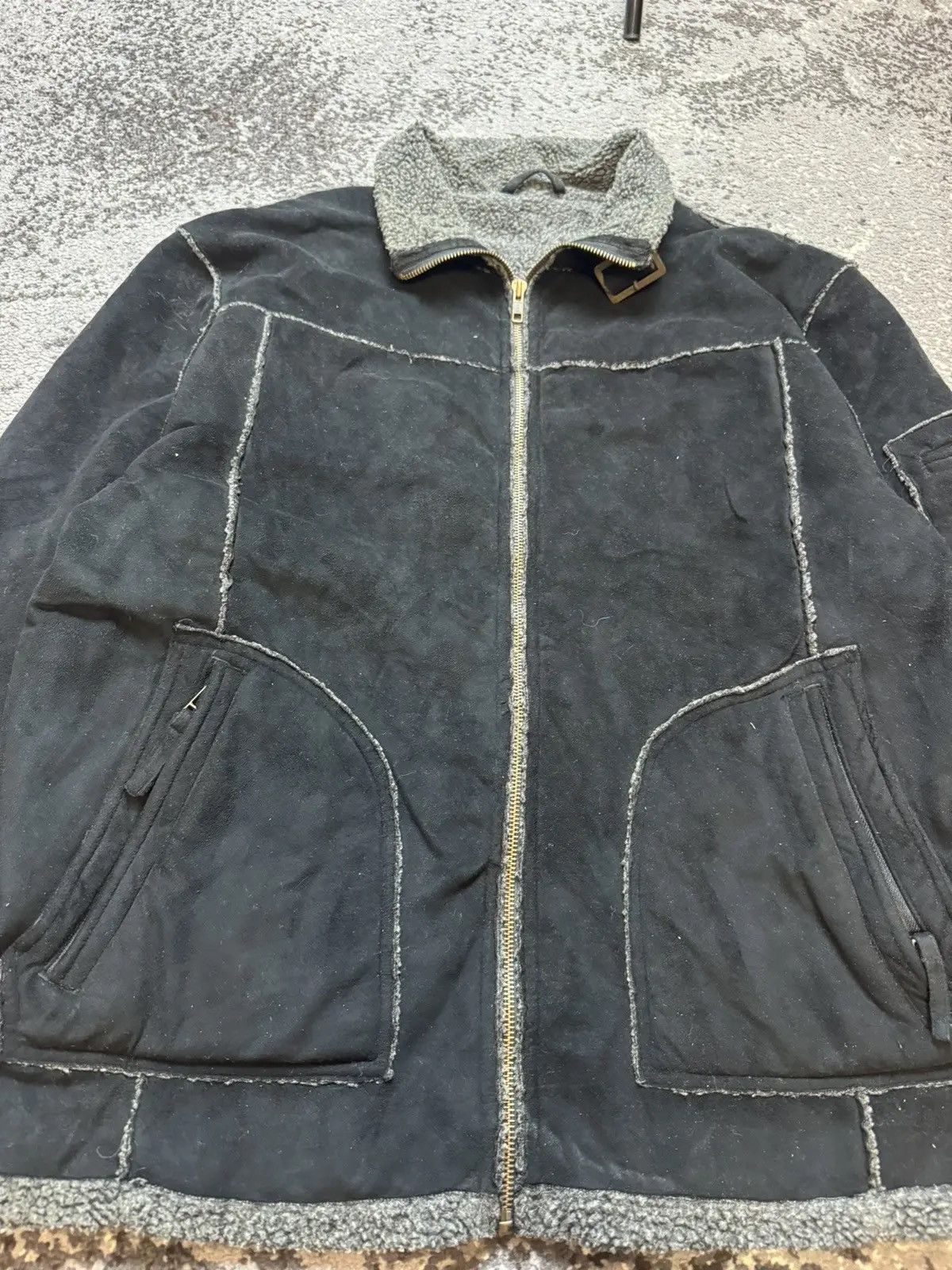 Vintage Vintage Y2K Double Suede Fur Style Jacket Avantgarde Size US M / EU 48-50 / 2 - 3 Thumbnail