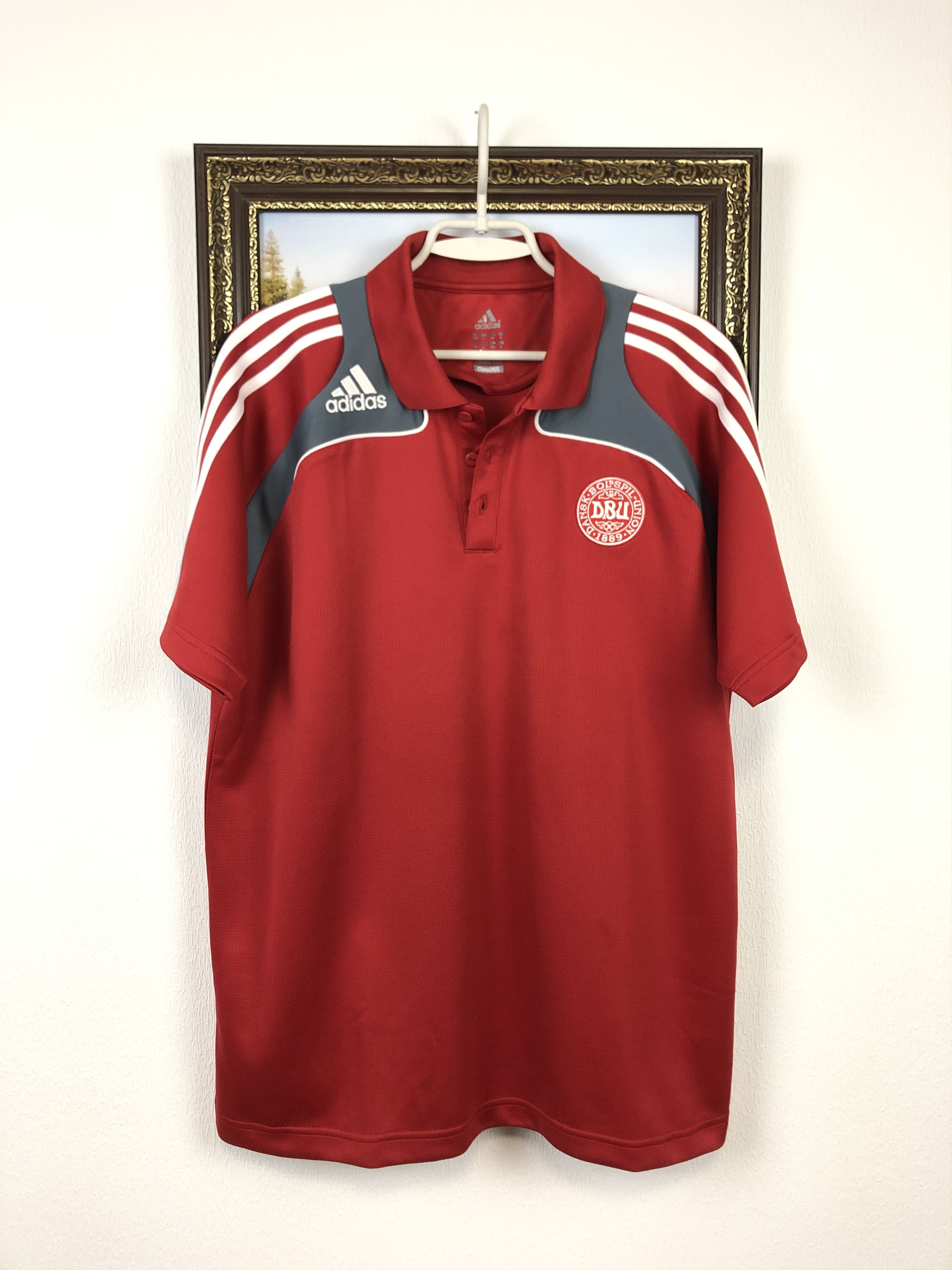 Adidas Vintage Adidas Denmark Football Shirt Soccer Train Jersey Size US XL / EU 56 / 4 - 1 Thumbnail