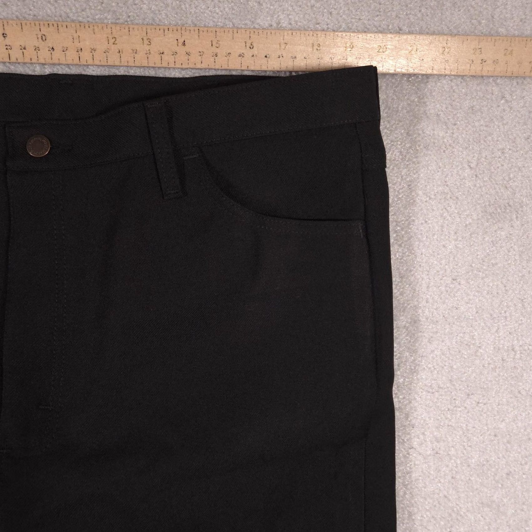 Wrangler Wrangler Dress Pants Mens 40x32 Black Microfiber Flat Front Uniform Work Size US 40 / EU 56 - 5 Thumbnail