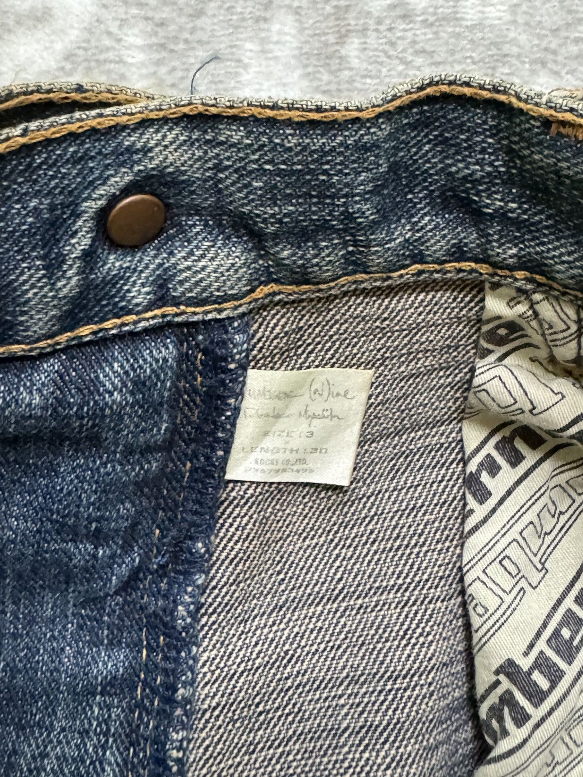 Number (N)ine Number Nine AW03 "Touch Me I'm Sick" Runway Rusty Wash Denim Size US 32 / EU 48 - 16 Thumbnail