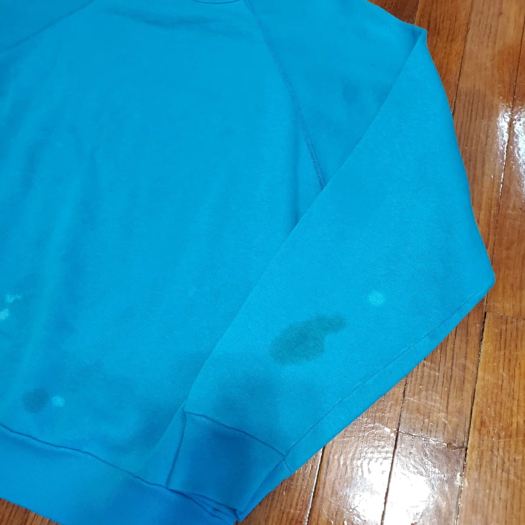 Tultex VINTAGE Tultex Sweatshirt Shirt Men M Blue 80s 90s Logo Stained Heavyweight Fleece Pullover Crew Neck Long Sleeve USA Made Size US M / EU 48-50 / 2 - 3 Thumbnail