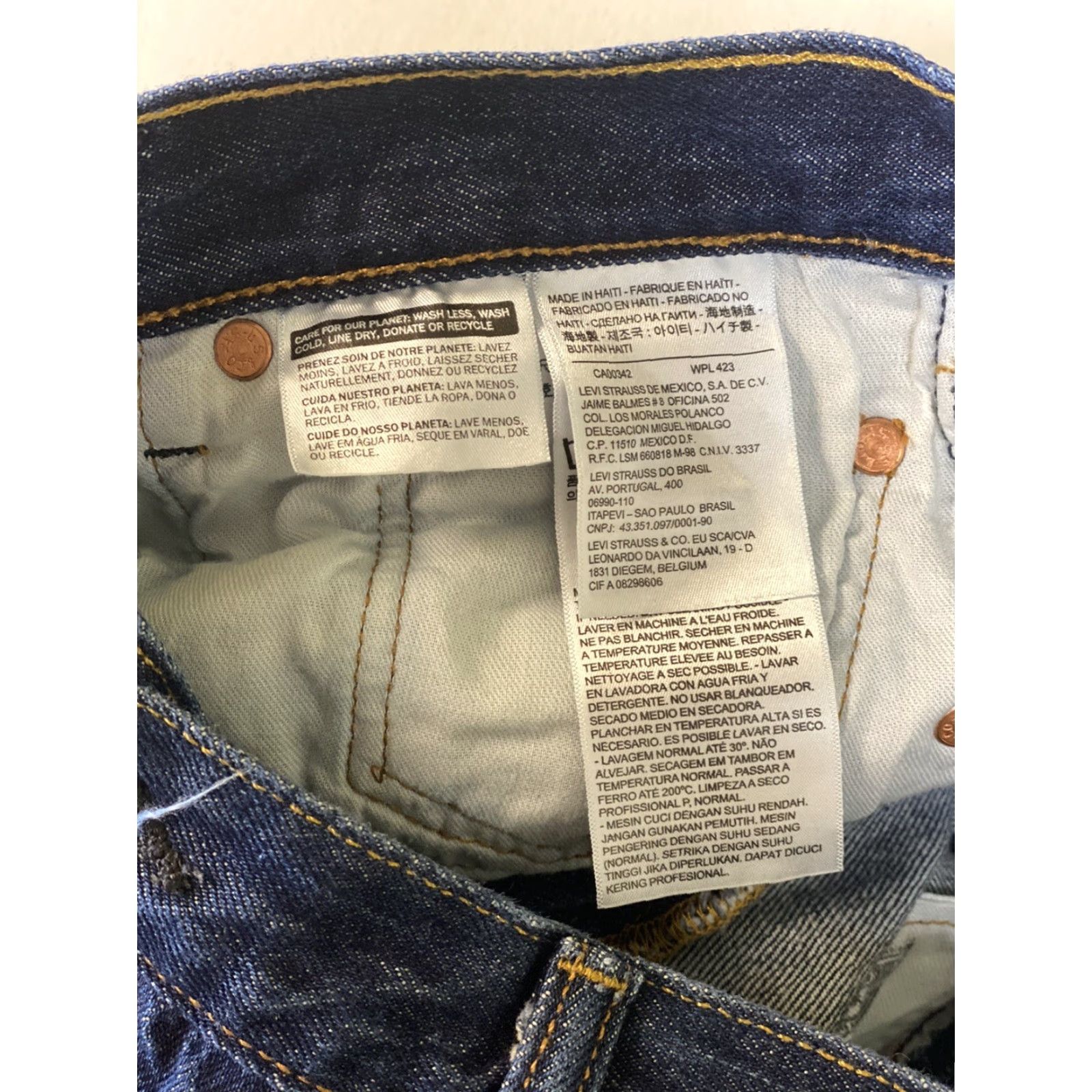 Levi's VINTAGE Levi's 501XX Button Up Jeans 36x30 Denim Dark Blue Straight Mens Jeans 501 Series Regular 30 Inseam Size US 36 / EU 52 - 5 Thumbnail