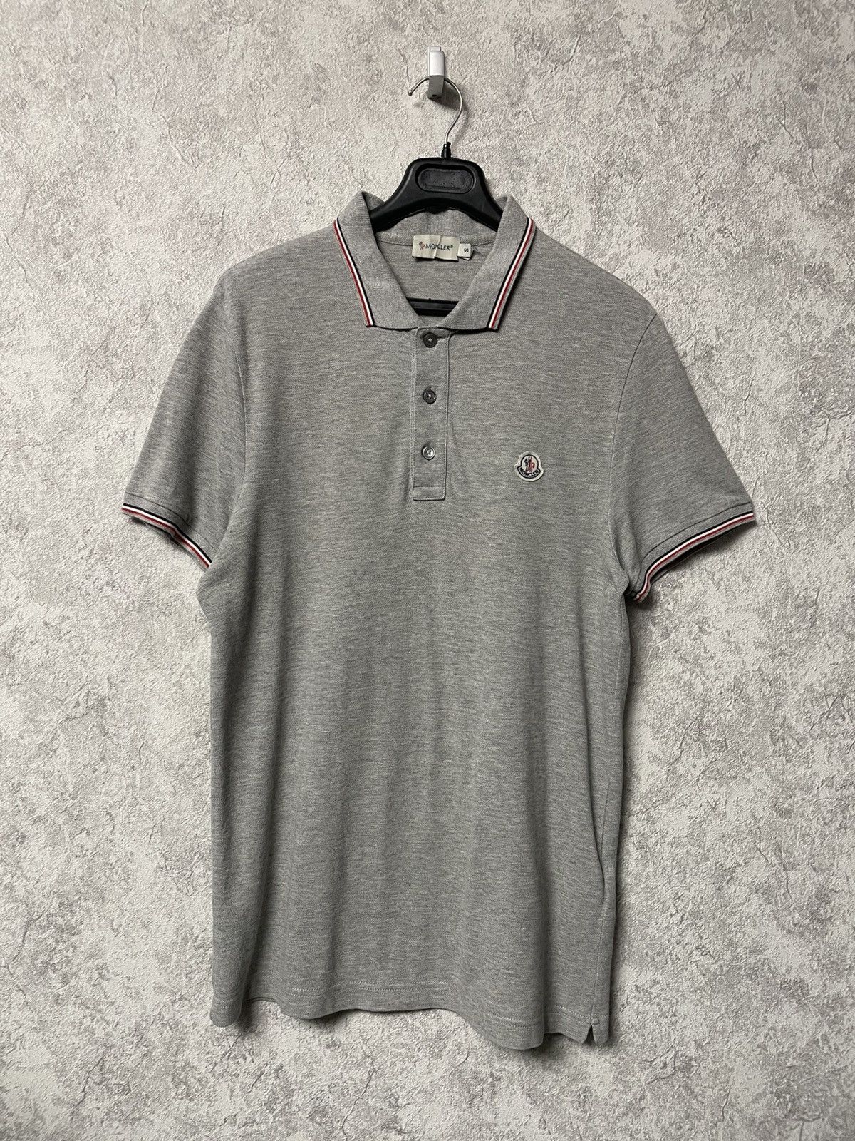 Moncler Moncler Maglia Logo Gray Polo Shirt Size US S / EU 44-46 / 1 - 1 Thumbnail