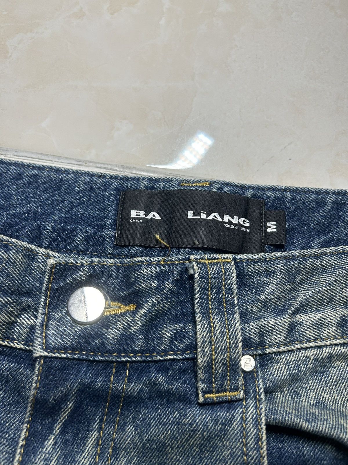 Other Baliang Flared Sand-washed/faded Flared Jeans Size US 33 - 2 Thumbnail