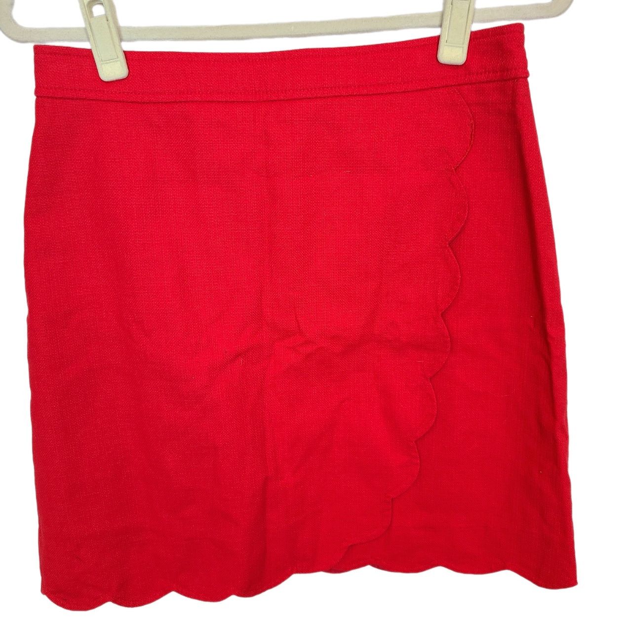 J.Crew J. Crew Womens Mini Pencil Skirt 8 Scallop Hem Preppy Career Size 30" / US 8 / IT 44 - 1 Thumbnail