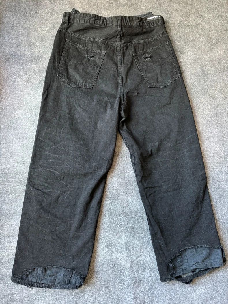 Balenciaga Balenciaga size XS Fake two-piece stitching trousers destr Size US 27 - 2 Thumbnail