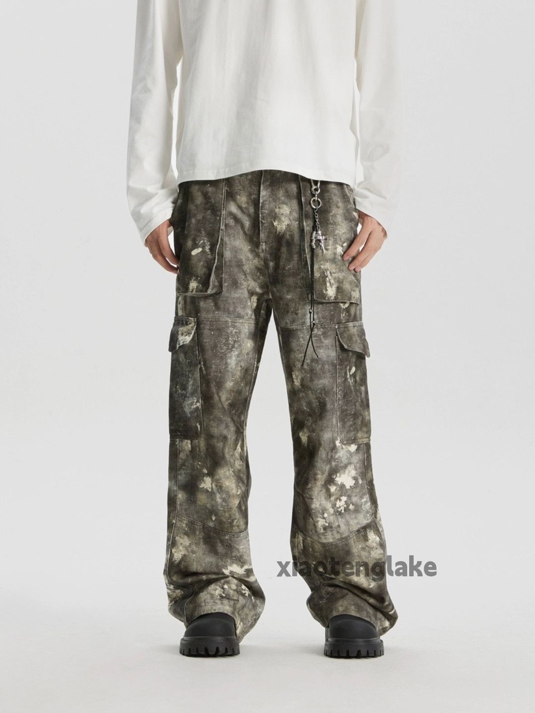 Designer × Vintage washed faded loose baggy skate hiphop cargo pants Size US 32 / EU 48 - 5 Thumbnail