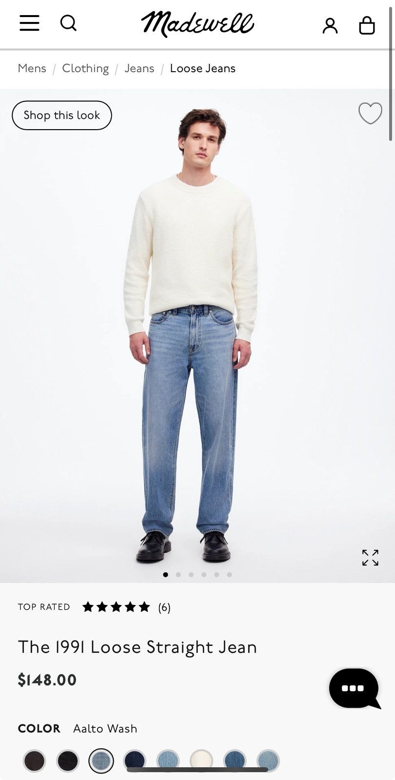 Madewell Madewell 1991 Loose Straight Jeans Size US 34 / EU 50 - 5 Thumbnail