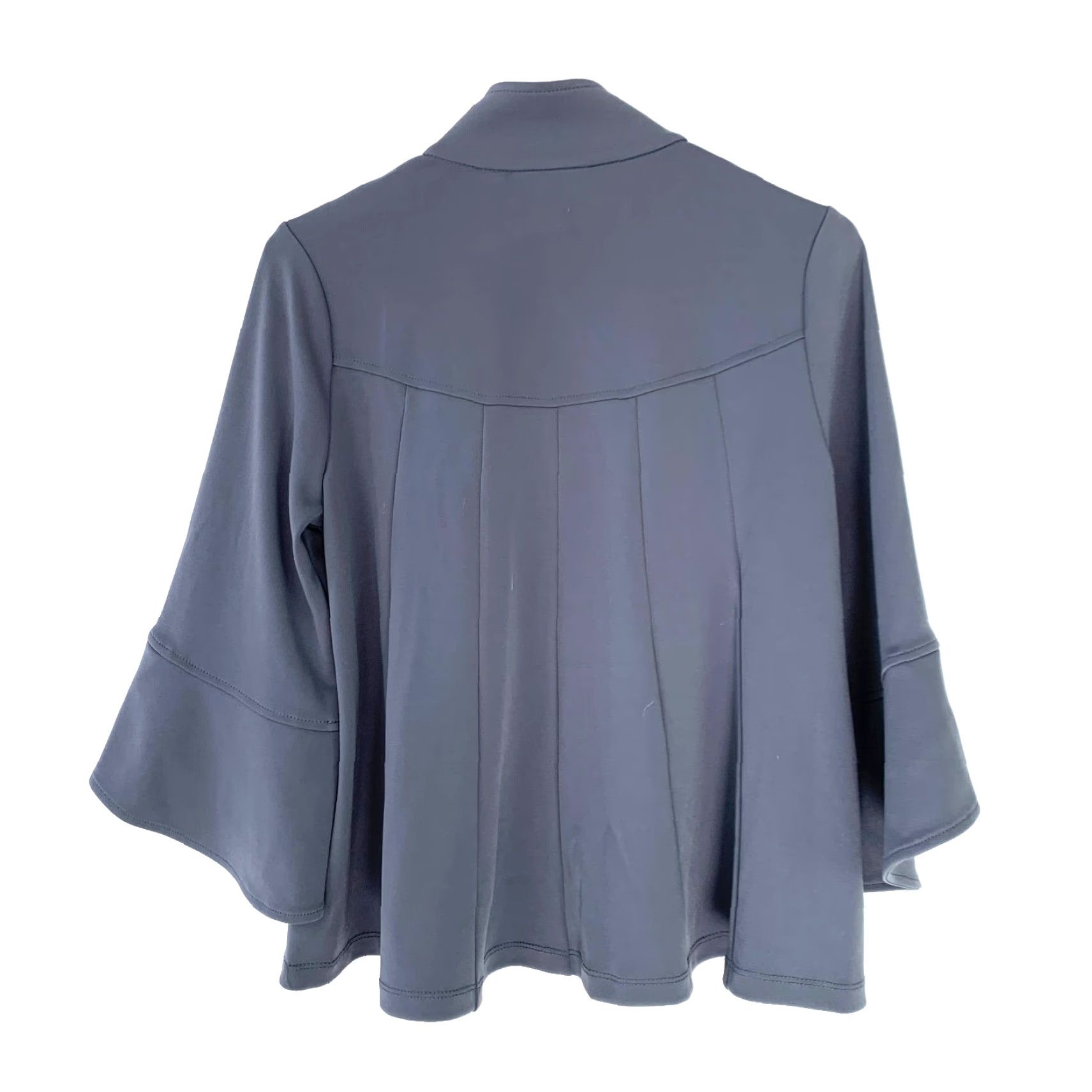 Vintage Susan Graver Gray Bell Flare Sleeve Cape Jacket XXS NWOT Jacket Women's, Casual, Gray, XXS, Susan Graver, 38" Chest, 14" Shoulder, 22.75" Length Size XXS / US 00 / IT 34 - 6 Thumbnail