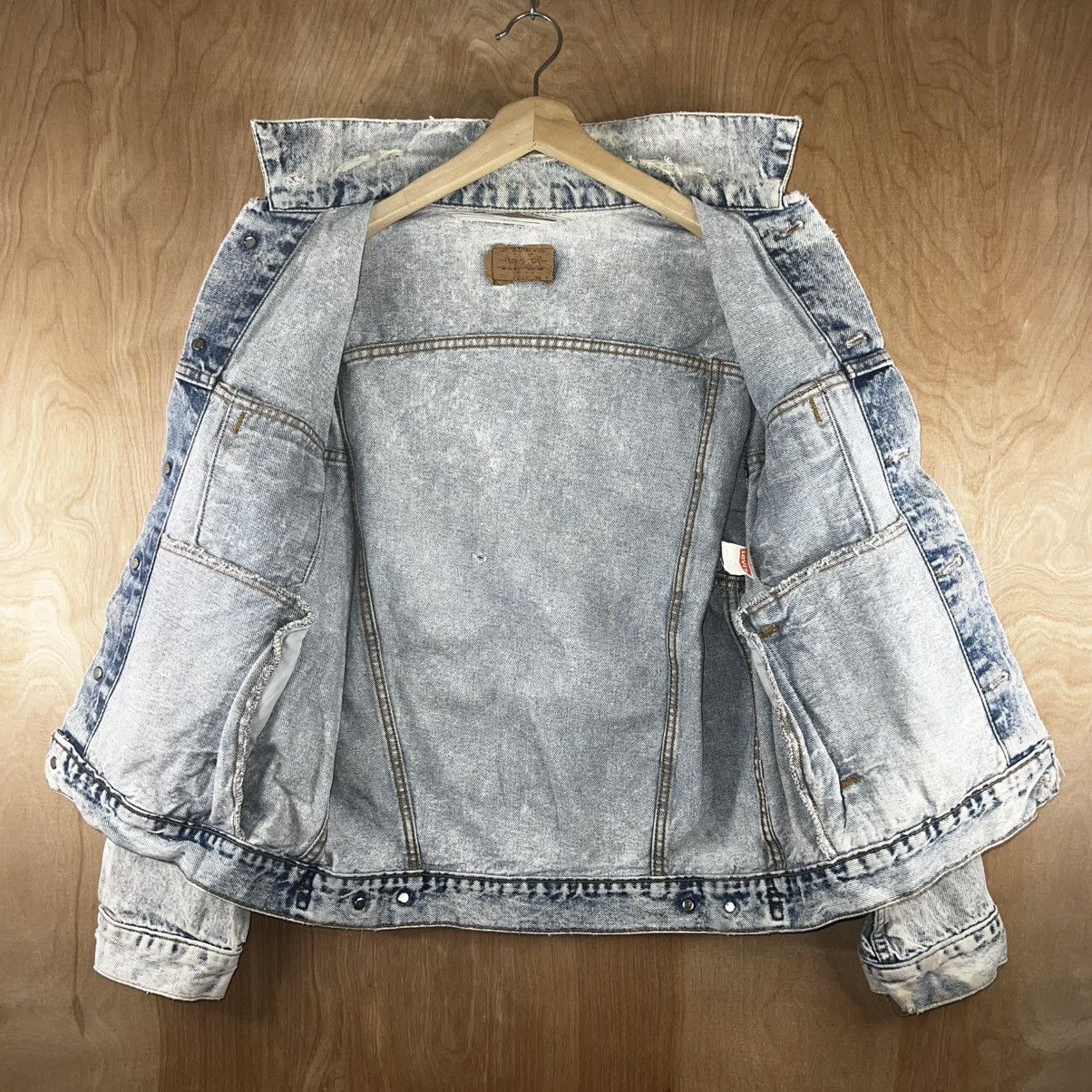 Levi's VINTAGE 70s LEVI’S TRUCKER JACKET DENIM USA MADE ACID WASH Size US M / EU 48-50 / 2 - 14 Thumbnail