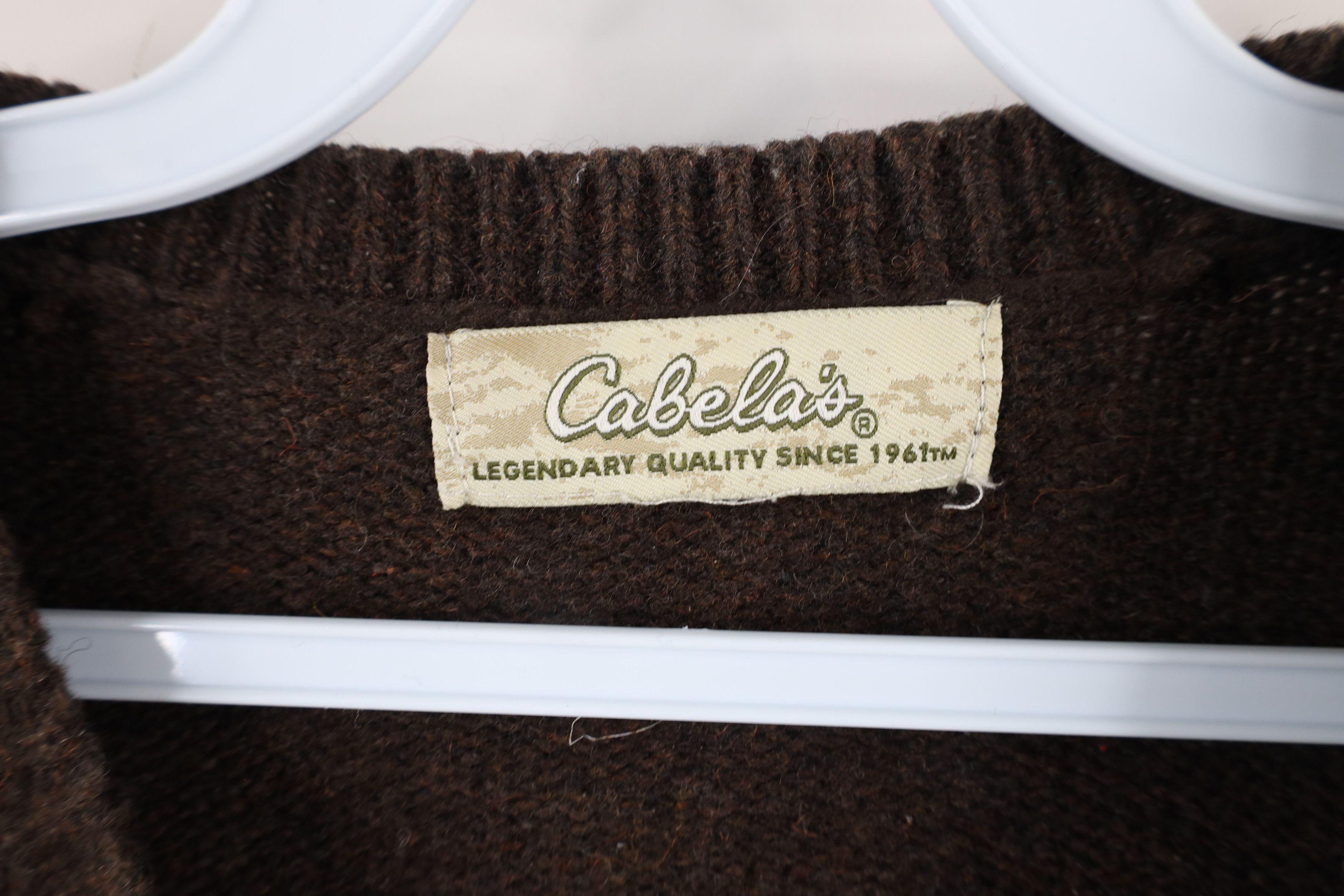 Cabelas × Vintage Vintage Cabelas Blank Wool Blend Knit Sweater Heather Brown Size US XL / EU 56 / 4 - 5 Thumbnail