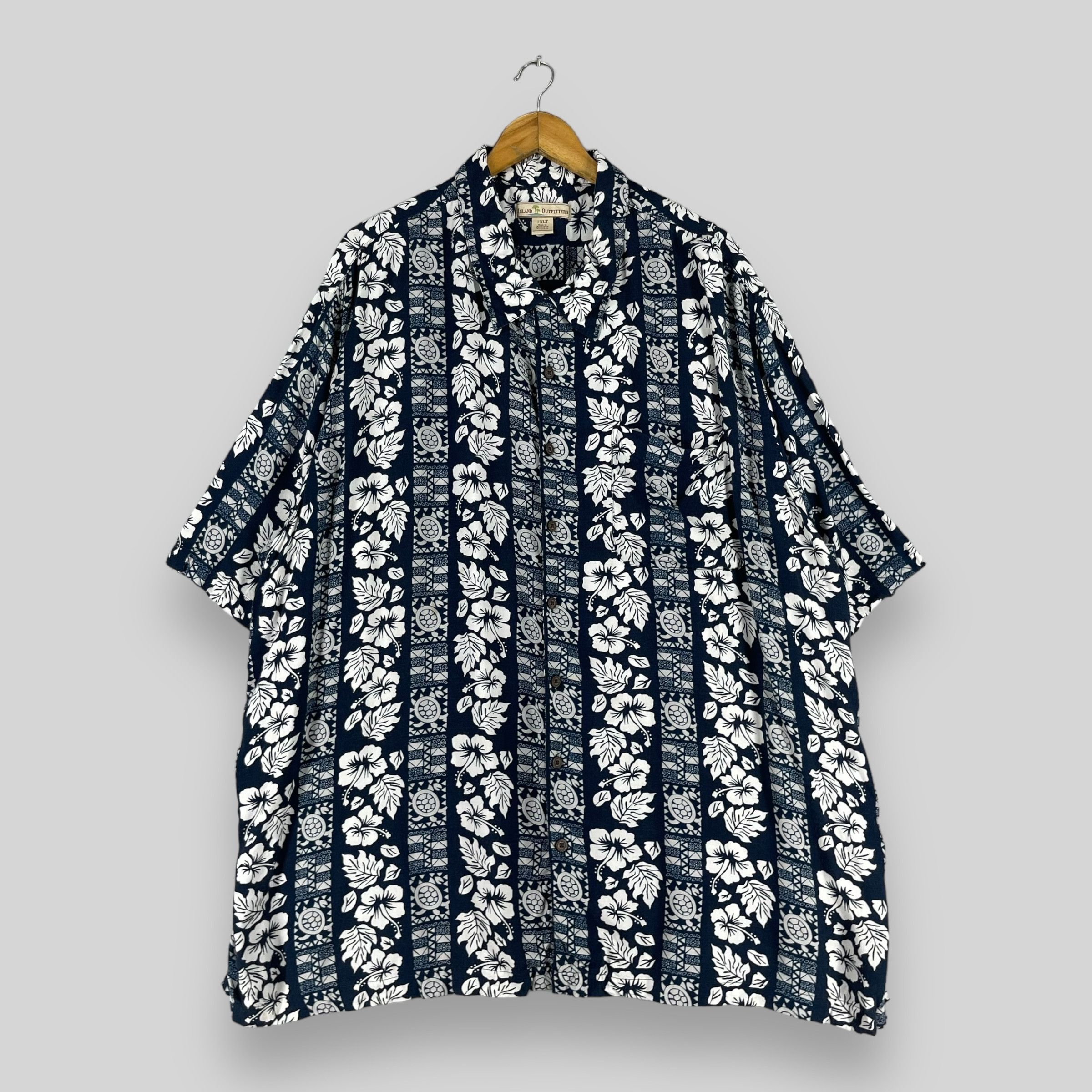 Other Vintage Y2K Hawaiian Tribal Hibiscus Flower Motive Shirt Size US XXL / EU 58 / 5 - 1 Thumbnail