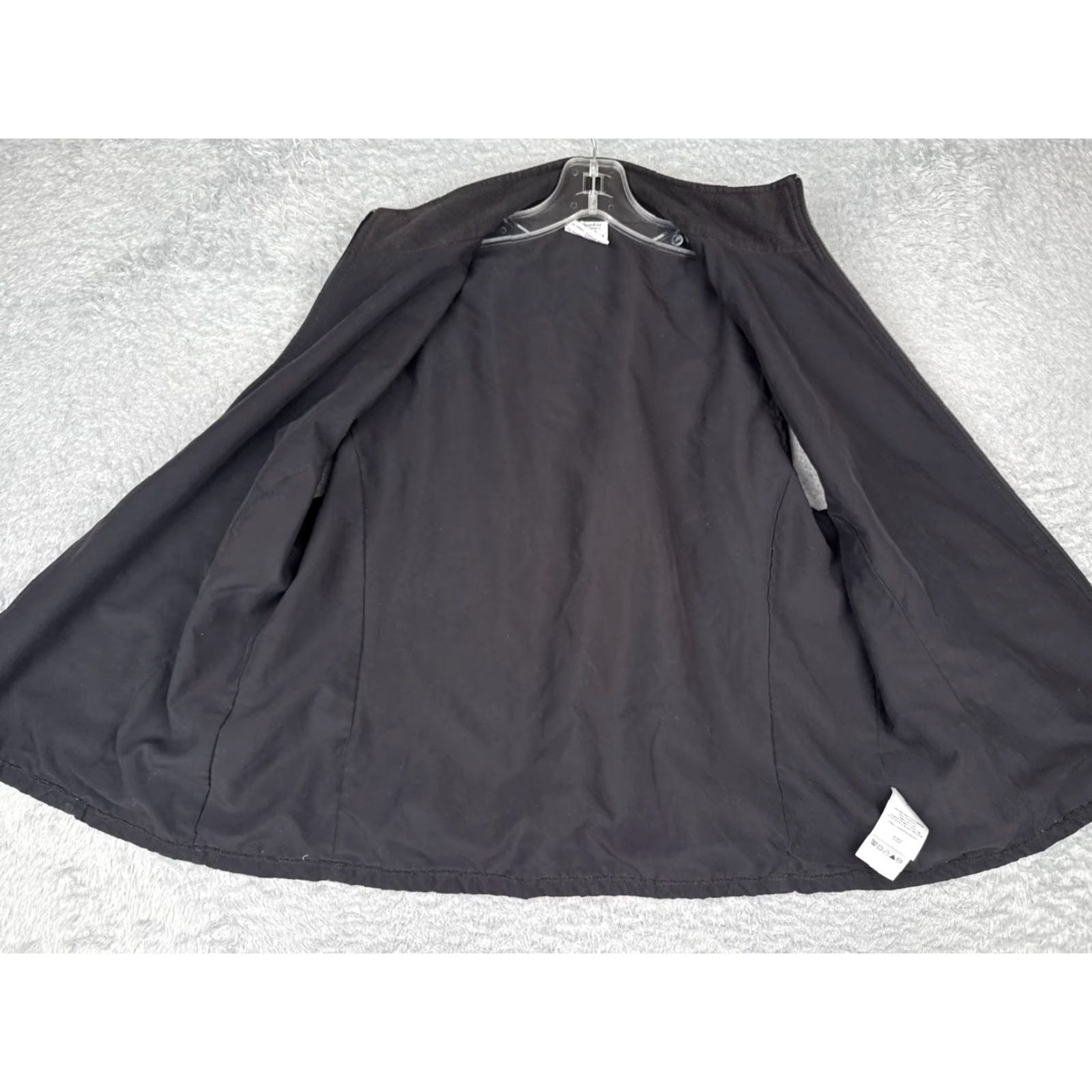 Vintage Columbia Vest Women XL Black Argyle Pattern 100% Polyester Full Zip Pockets Size XL / US 12-14 / IT 48-50 - 2 Thumbnail