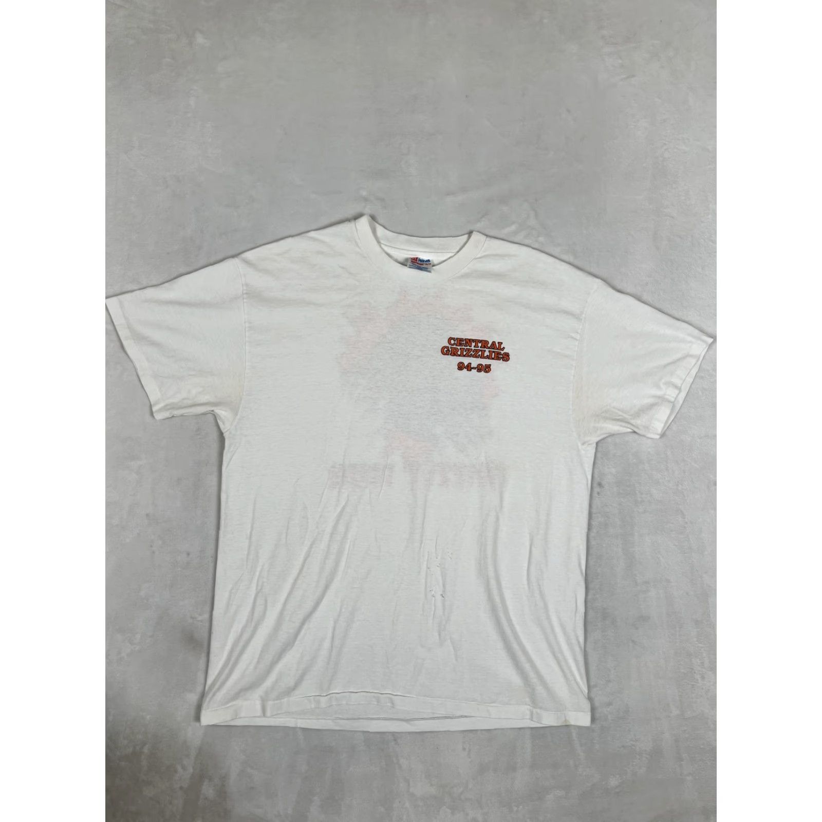 Hanes VINTAGE Hanes Central Grizzlies T-Shirt Mens XL White 90s Grizzly Pride 94-95 Short Sleeve Crew Neck Graphic Print Size US XL / EU 56 / 4 - 2 Thumbnail