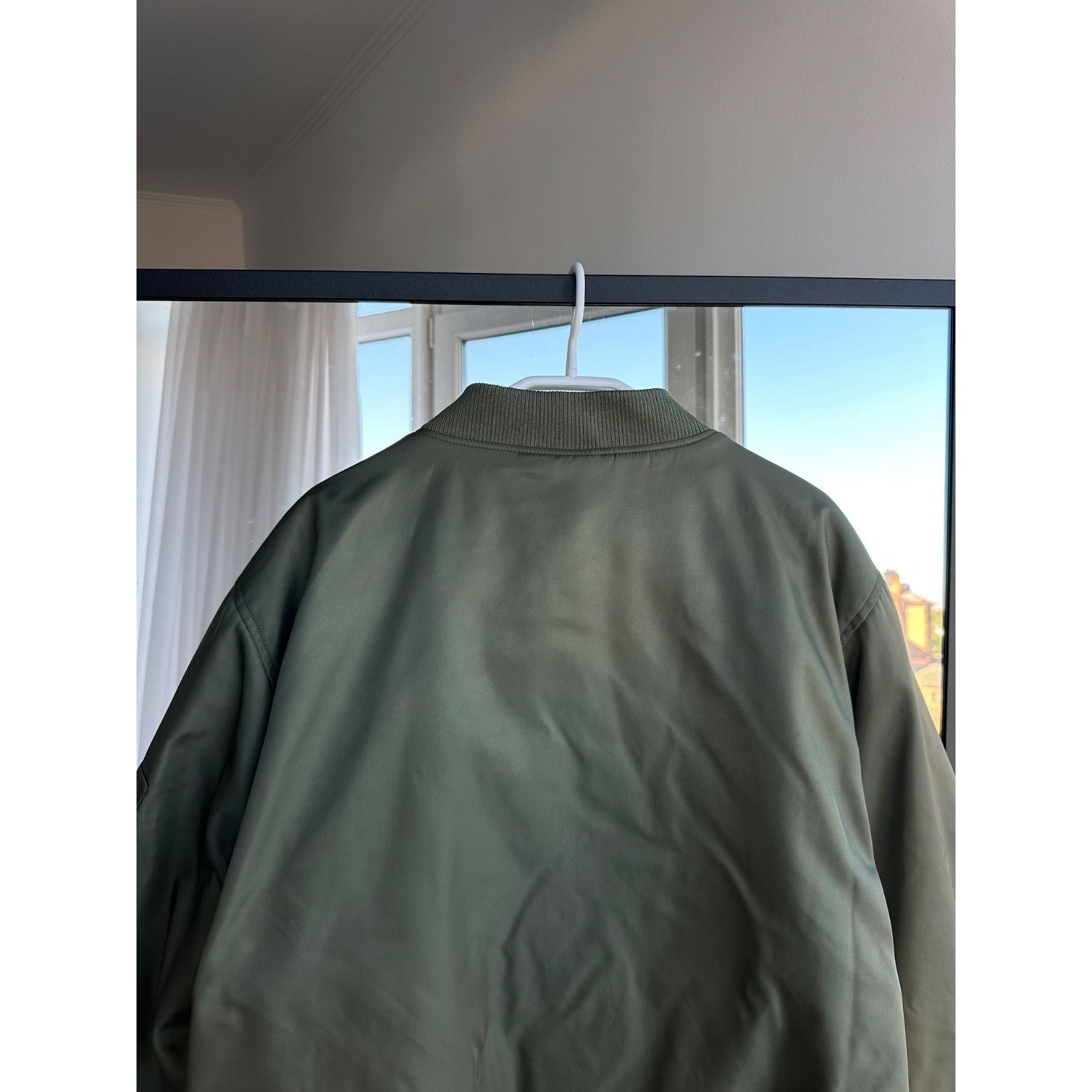 New Era New Era NFL Raiders Bomber Jacket Mens Olive Green Size US XL / EU 56 / 4 - 8 Thumbnail