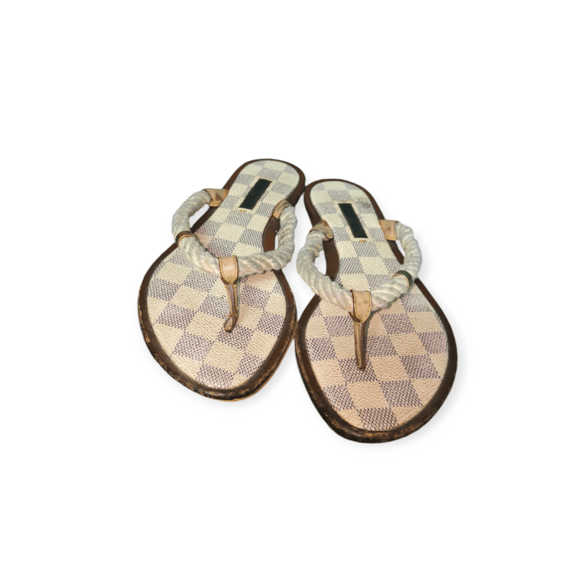 Louis Vuitton Damier Azur Rope Sandal Size US 5.5 / IT 35.5 - 3 Thumbnail