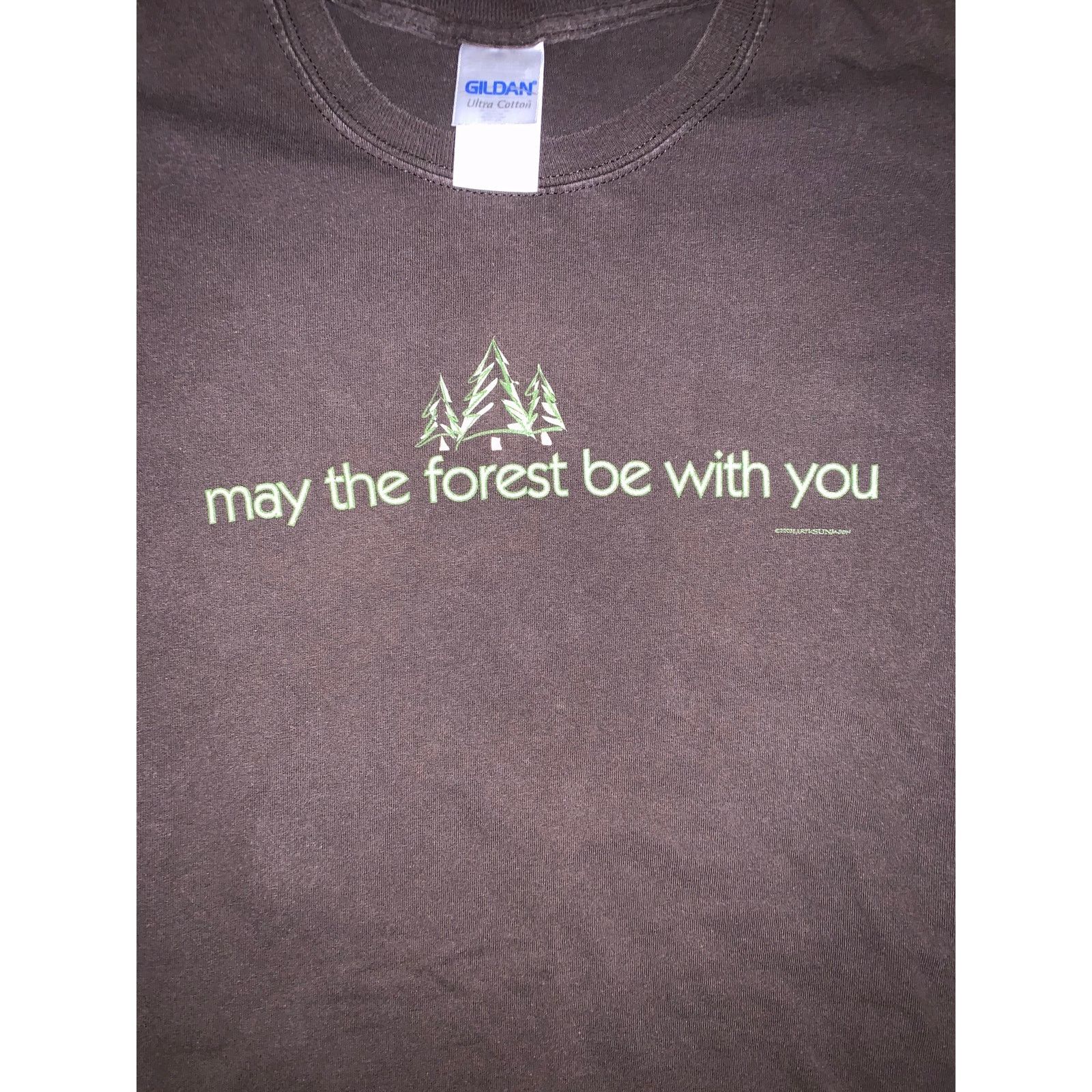 Gildan May The Forest Be With You T Shirt Small Nature Parody Tee Size US S / EU 44-46 / 1 - 2 Thumbnail