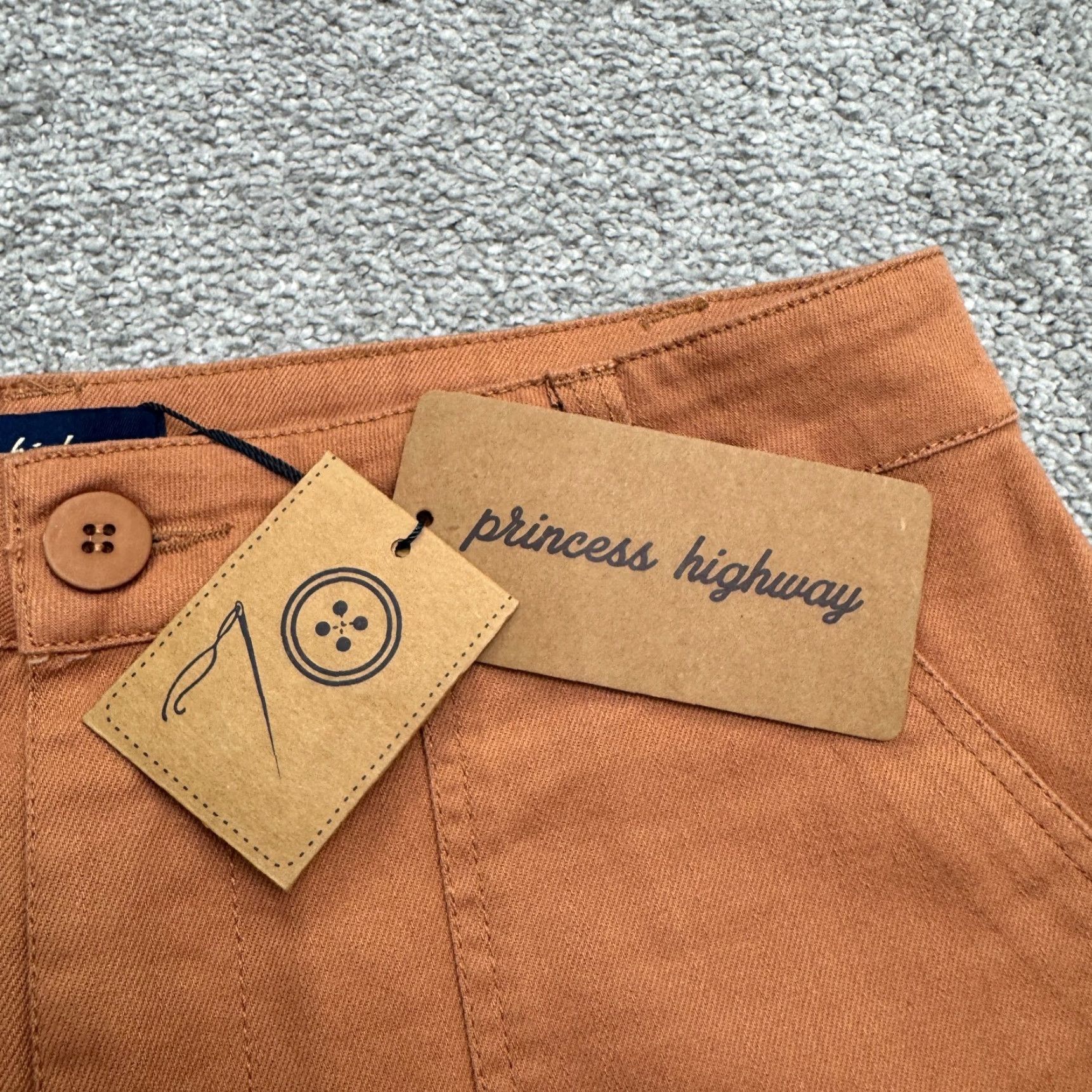 Vintage Princess Highway Celeste Jeans Women's 10 Tan High Rise Denim 5-Pocket Regular Stretch Inseam 28" NWT Vintage No NWT Size 32" / US 10 / IT 46 - 5 Thumbnail