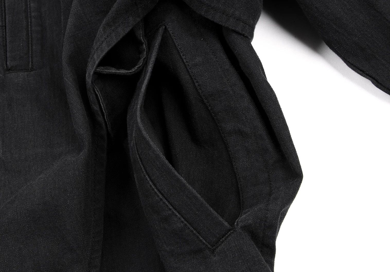 Issey Miyake Cotton Layered No-Collar Jacket in Black Size M Size US M / EU 48-50 / 2 - 11 Thumbnail