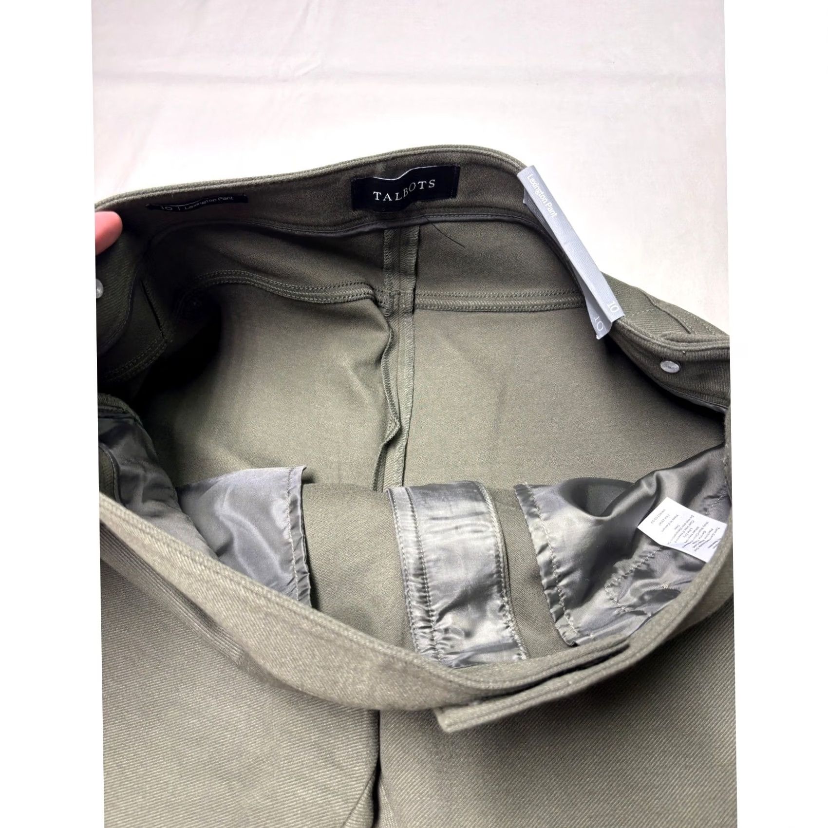 Talbots Talbots Lexington Pant Womens 10 W34 L28 Olive Green Skinny Ankle Length Size 32" / US 10 / IT 46 - 4 Thumbnail