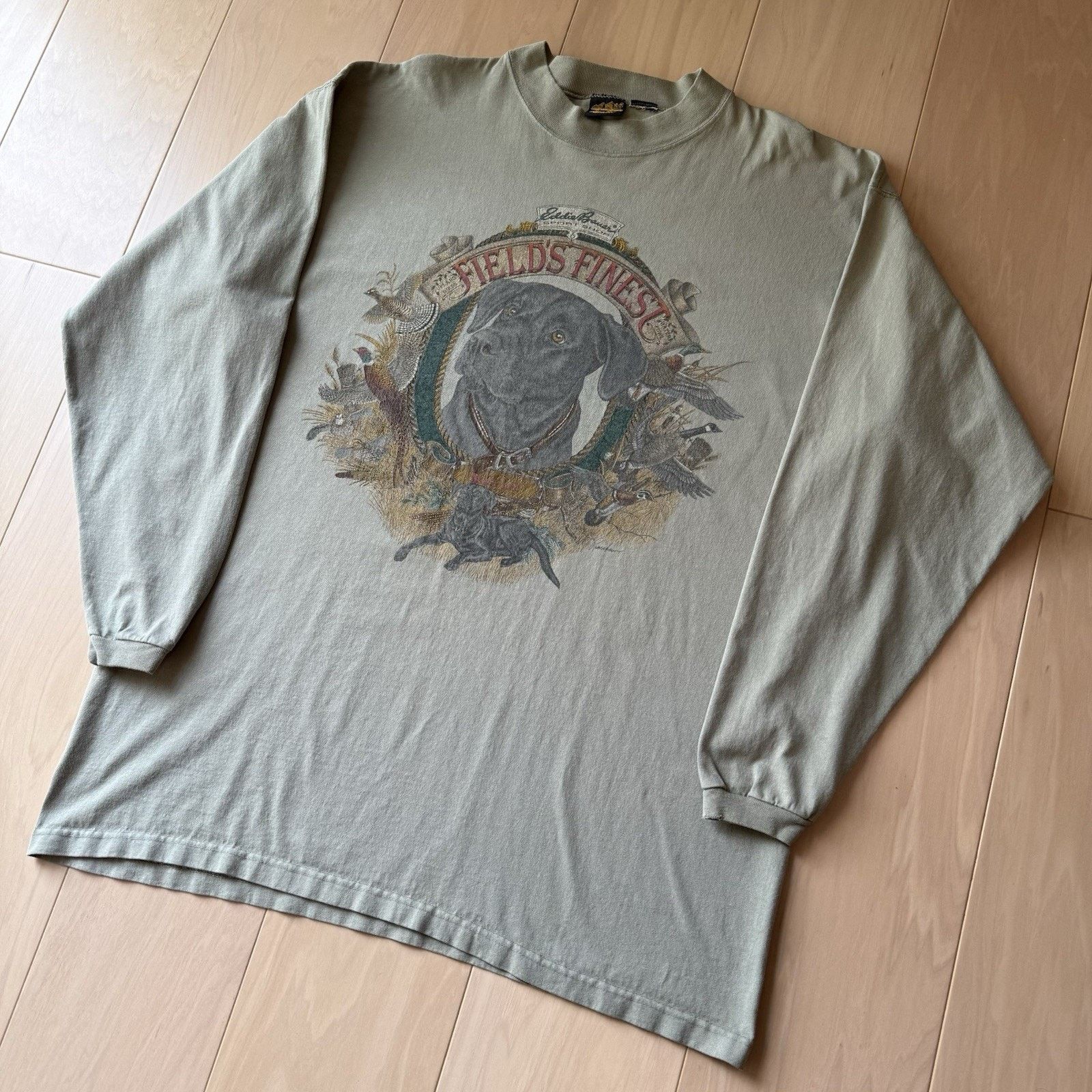Eddie Bauer Vintage Eddie Bauer Shirt Green 90s Long Sleeve Dog Fields Size US XXL / EU 58 / 5 - 8 Thumbnail