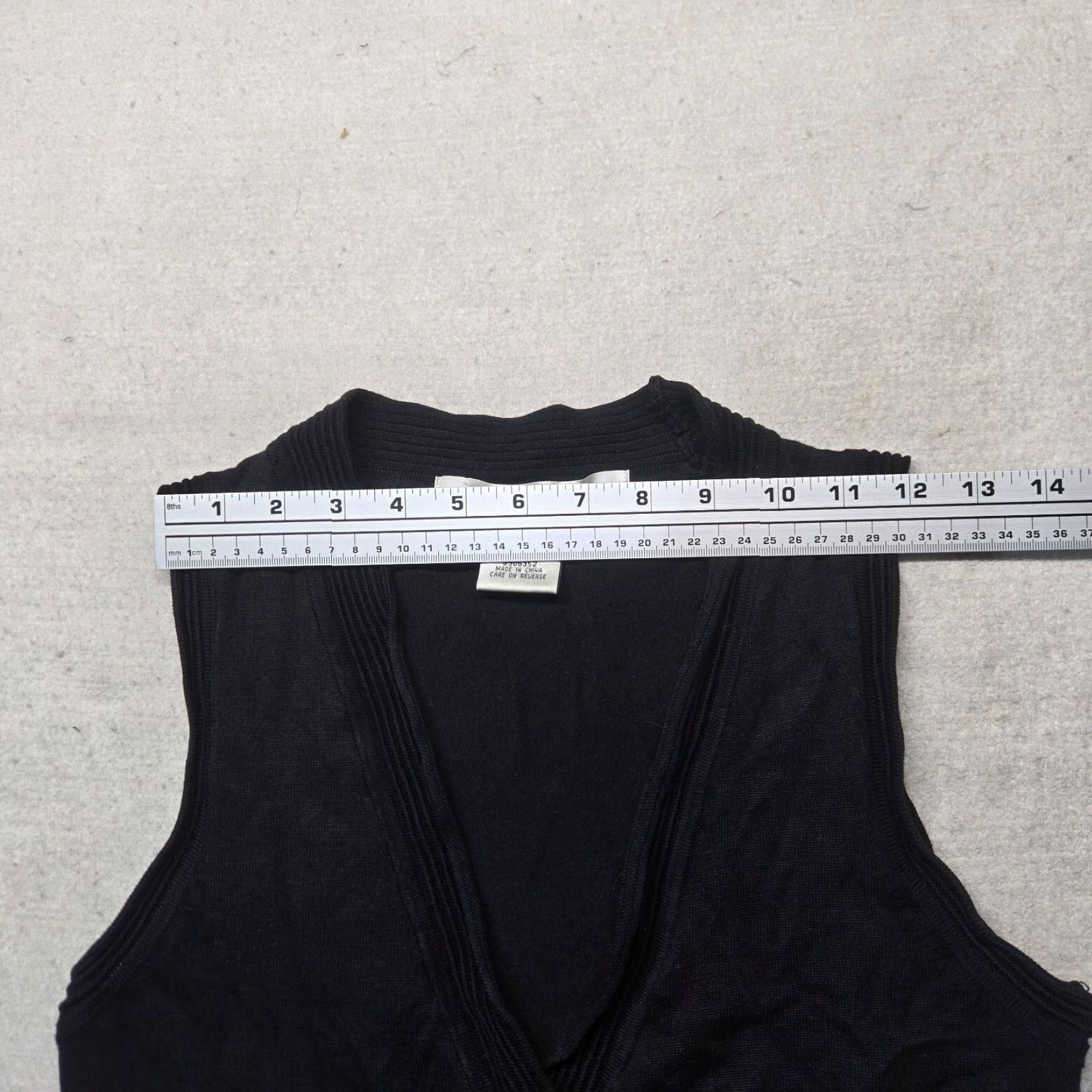 Vintage VINTAGE Max Studio Solid Black Sweater Dress Sleeveless Adult Women's Size M Medium Formal Size M / US 6-8 / IT 42-44 - 4 Thumbnail