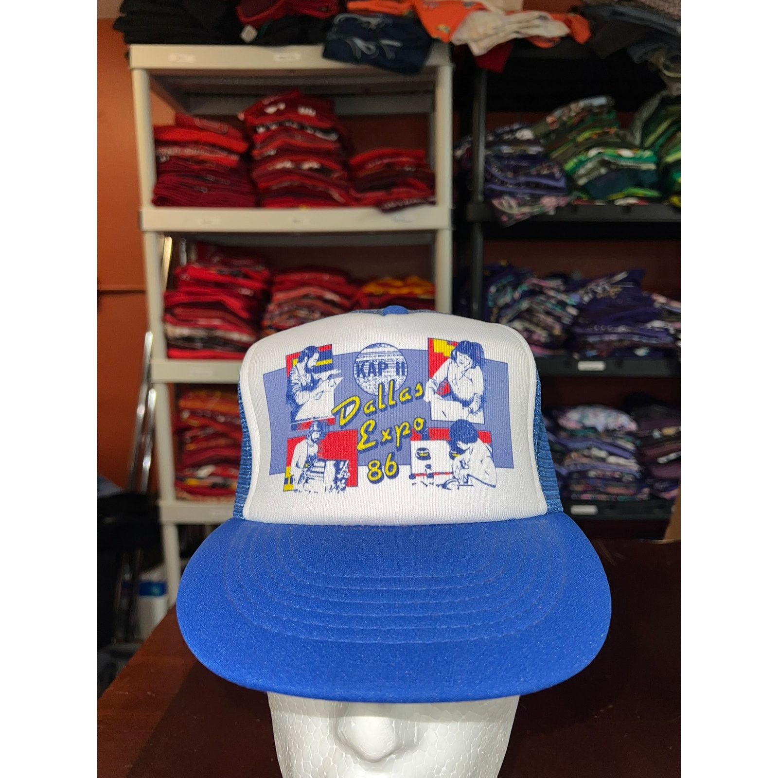 Vintage Vintage Dallas Texas Trucker Hat Snapback Expo 1986 86 VTG Size ONE SIZE - 2 Thumbnail