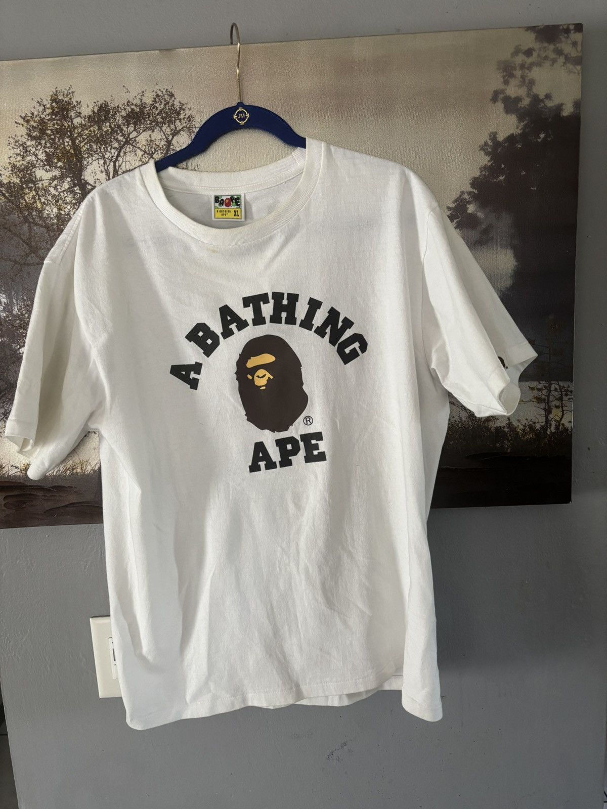 Bape White a bathing ape tee Size US XL / EU 56 / 4 - 1 Thumbnail
